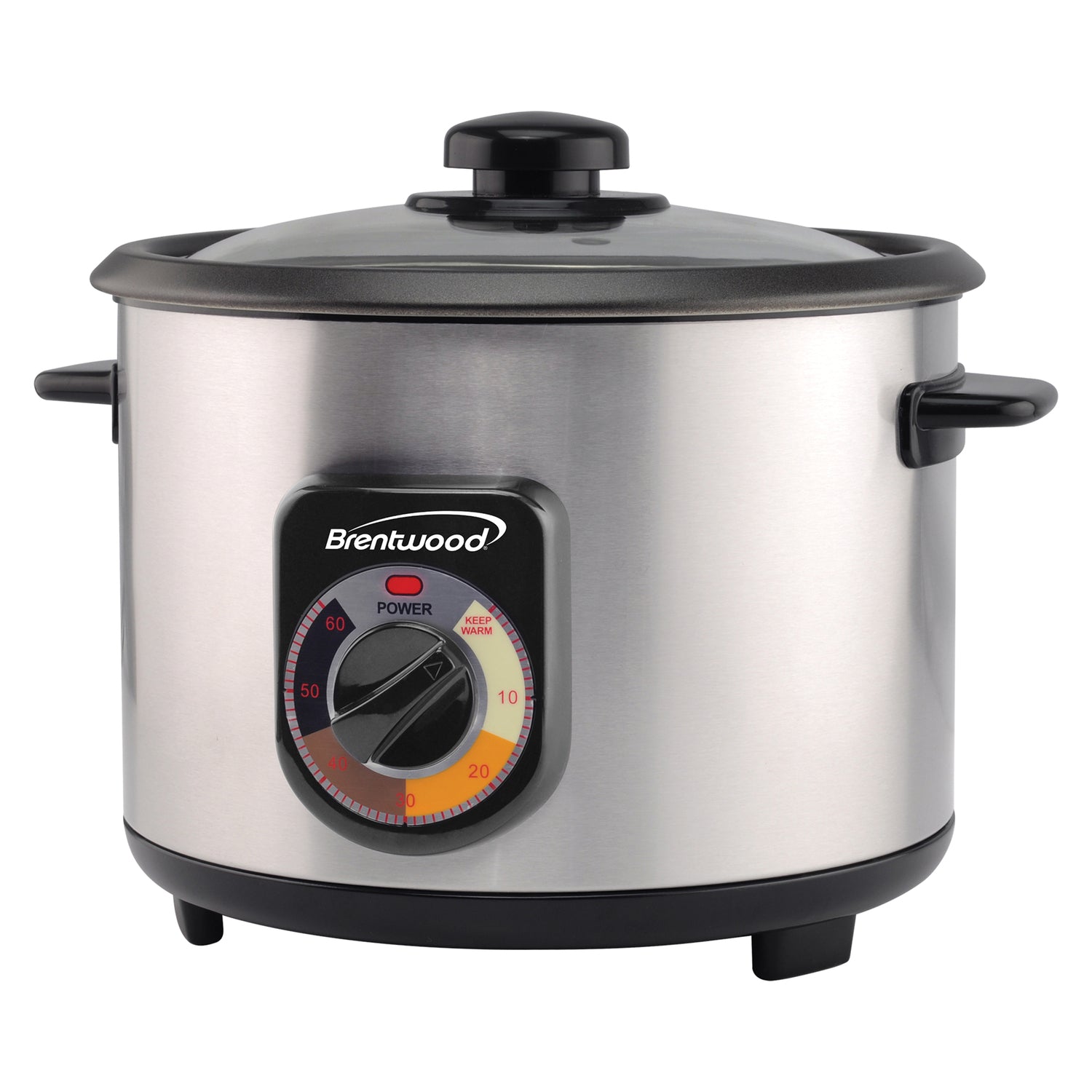 Brentwood 8-Cups Uncooked/16-Cups Cooked Electric Crunchy Persian Rice Cooker, Stainless Steel