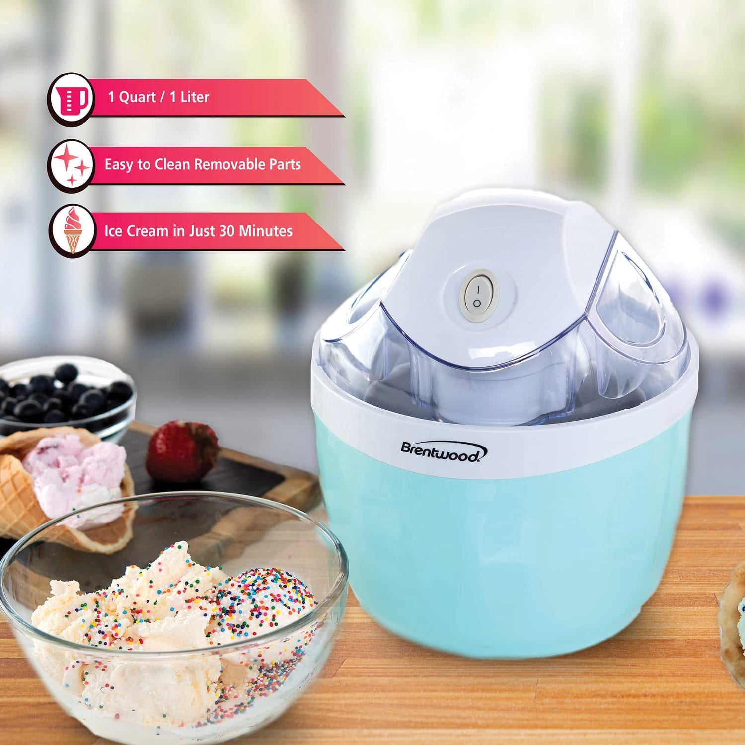Brentwood Just For Fun 1-Qt. Ice Cream and Sorbet Maker