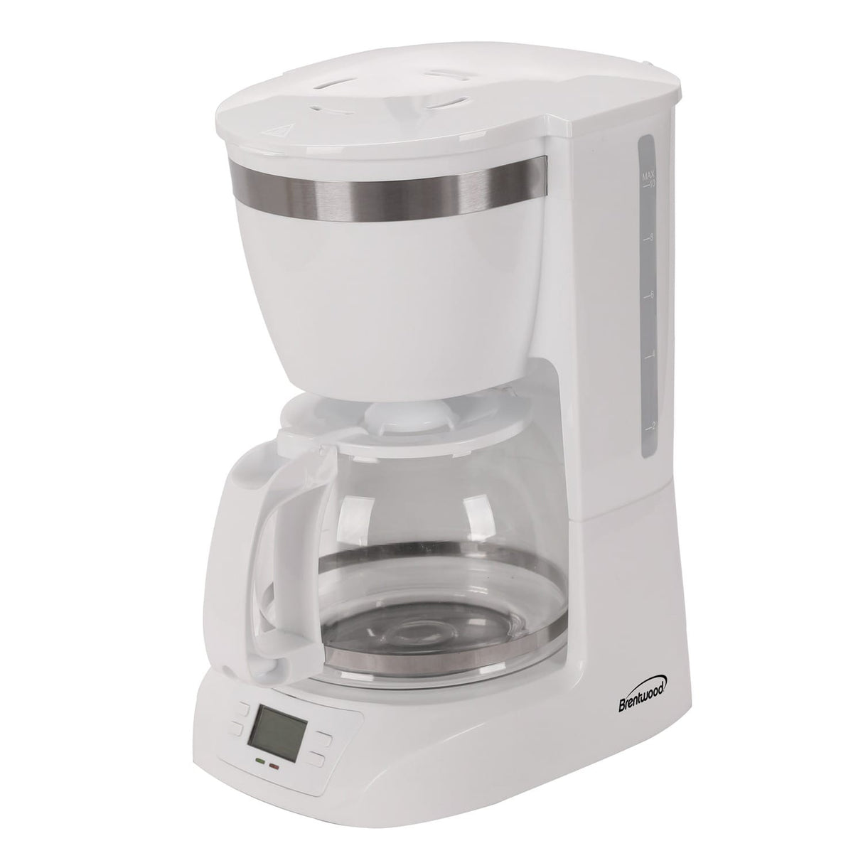 Brentwood 10-Cup Digital Coffee Maker, White