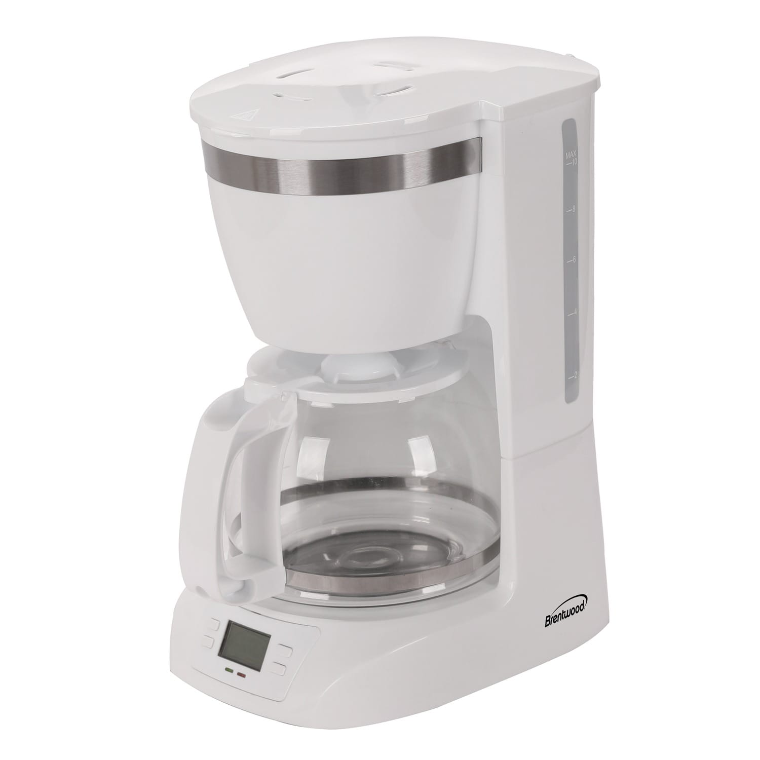 Brentwood 10-Cup Digital Coffee Maker, White