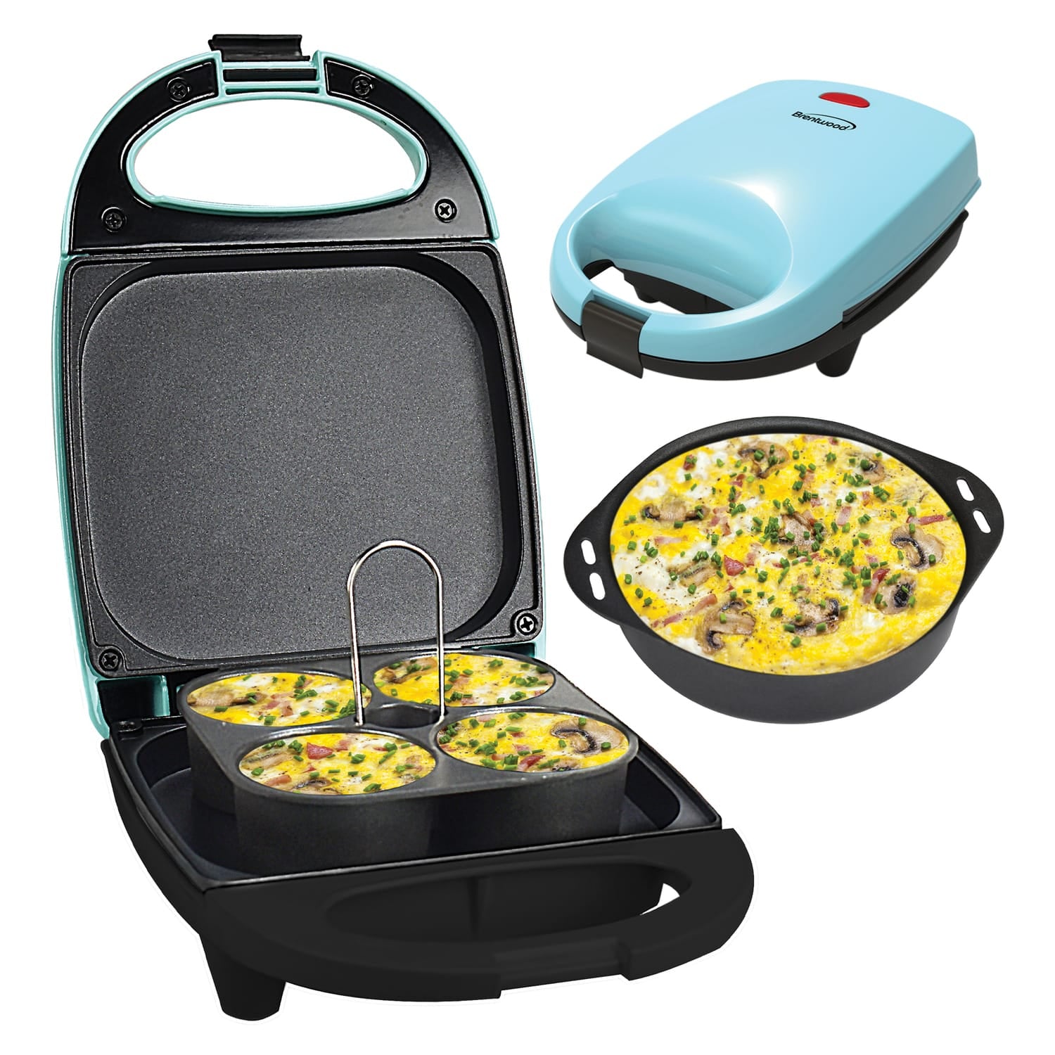 Brentwood 530-Watt Mini Sous Vide-Style Egg Bite Maker, Blue