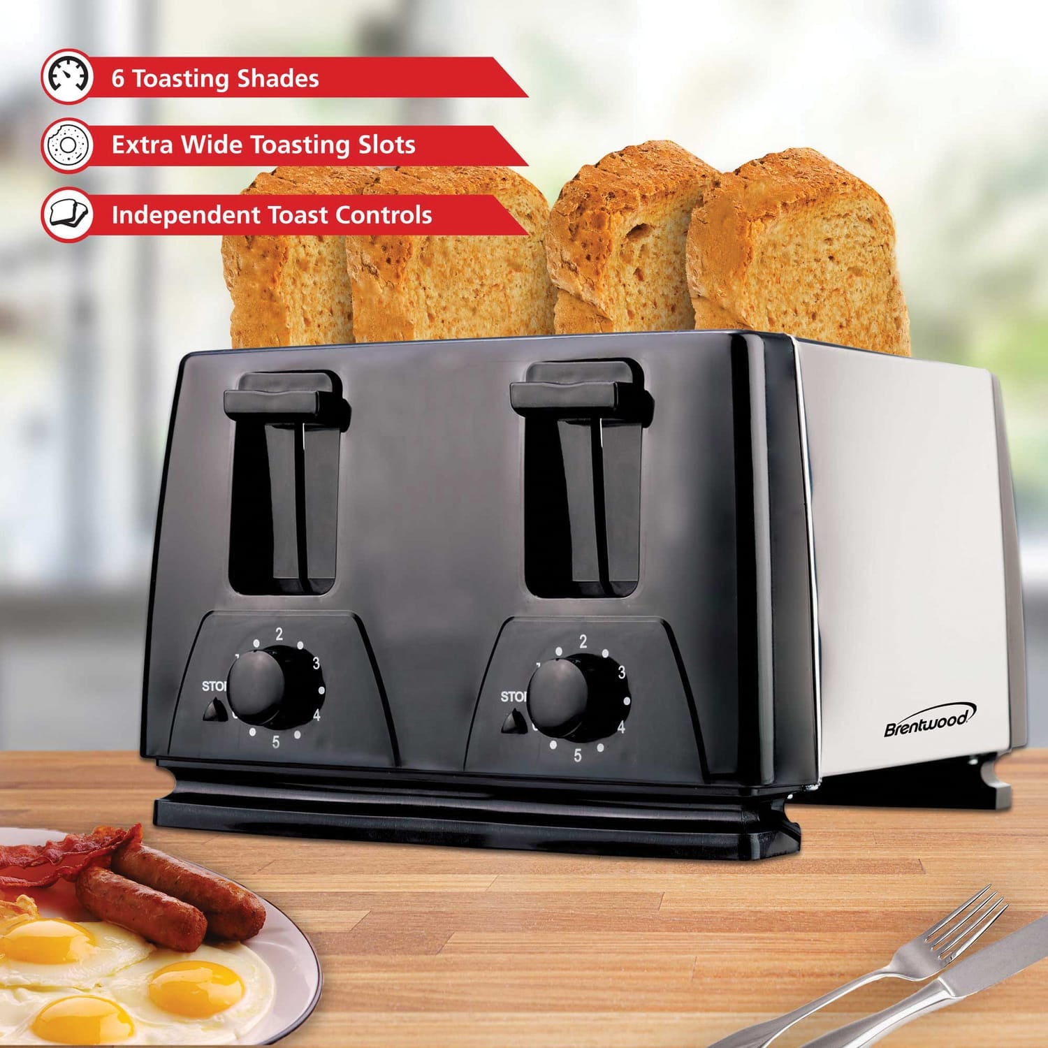 Brentwood 4-Slice Toaster