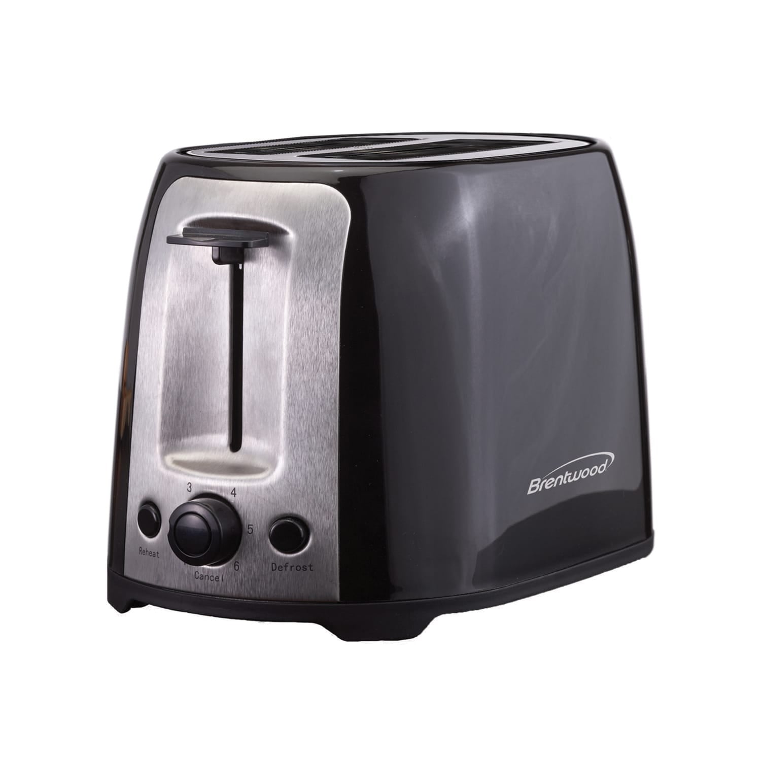 Brentwood 2-Slice Cool-Touch Toaster with Extra-Wide Slots, Black
