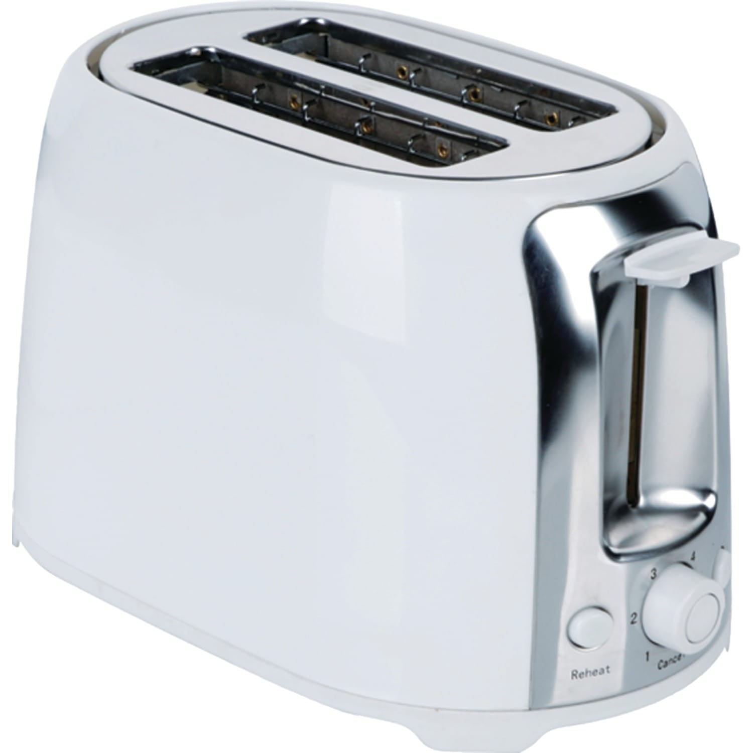 Brentwood 2-Slice Cool-Touch Toaster with Extra-Wide Slots, White