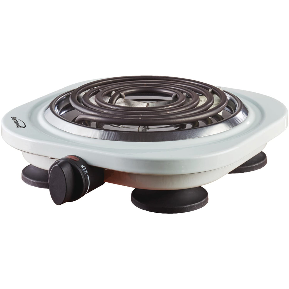 Brentwood 1000-Watt Single Electric Burner, White