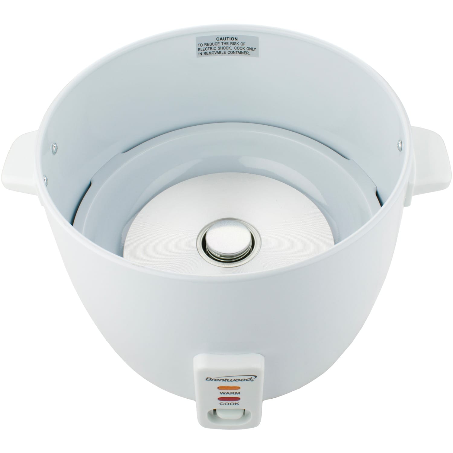 Brentwood 10-Cups Cooked/20-Cups Uncooked Electric Rice Cooker with Steamer, White