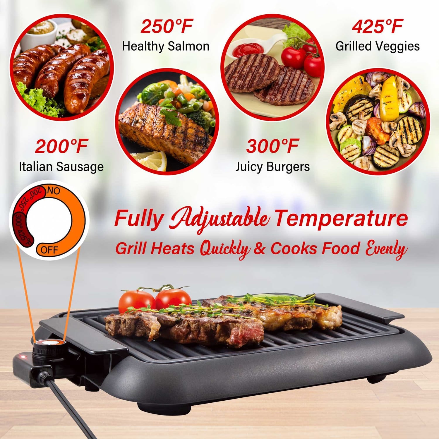 Brentwood 1200-Watt 12.6-In. x 10-In. Electric Smokeless Indoor Grill with Ceramic Nonstick Surface, Black