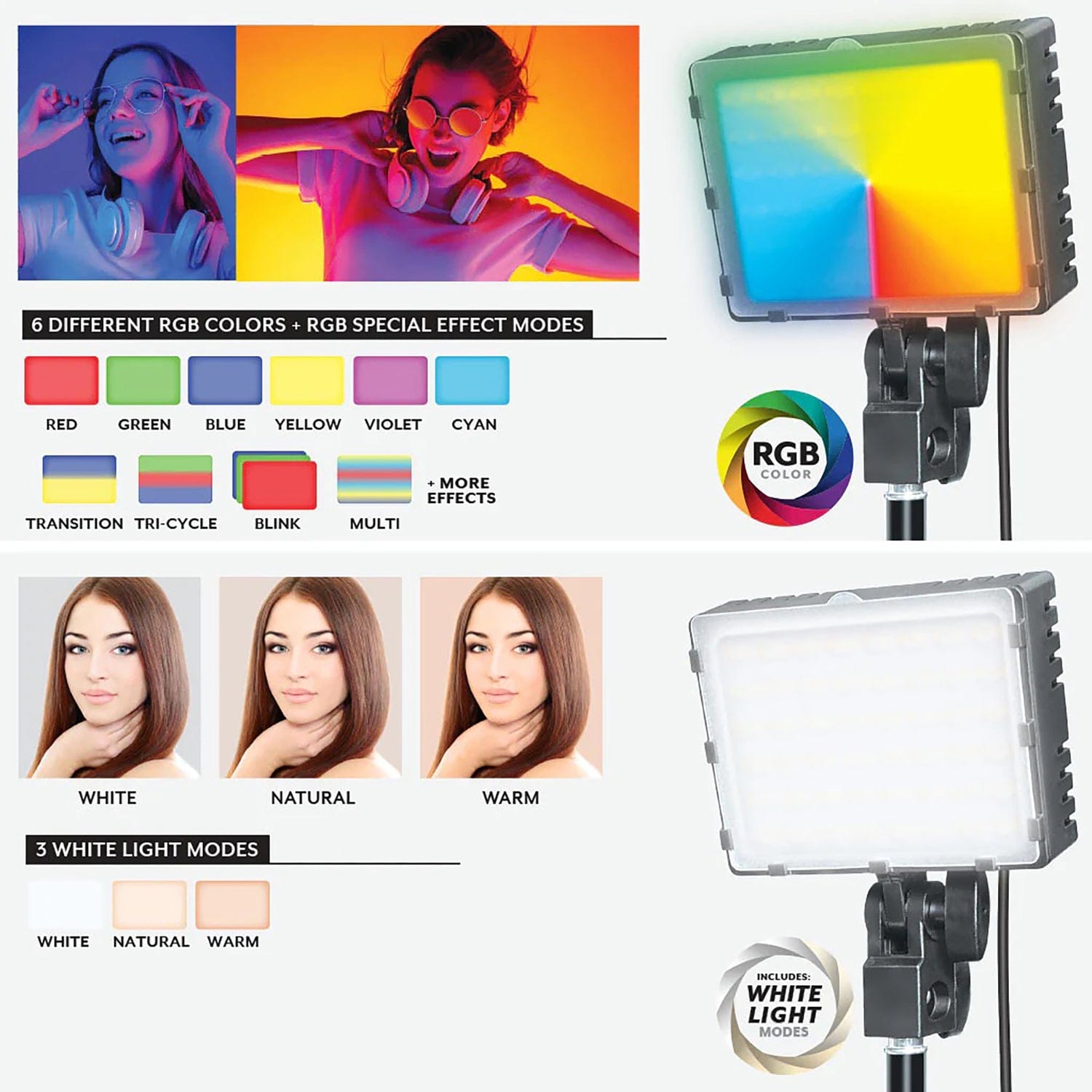 Bower RGB LED Light Kit, 2 Pack