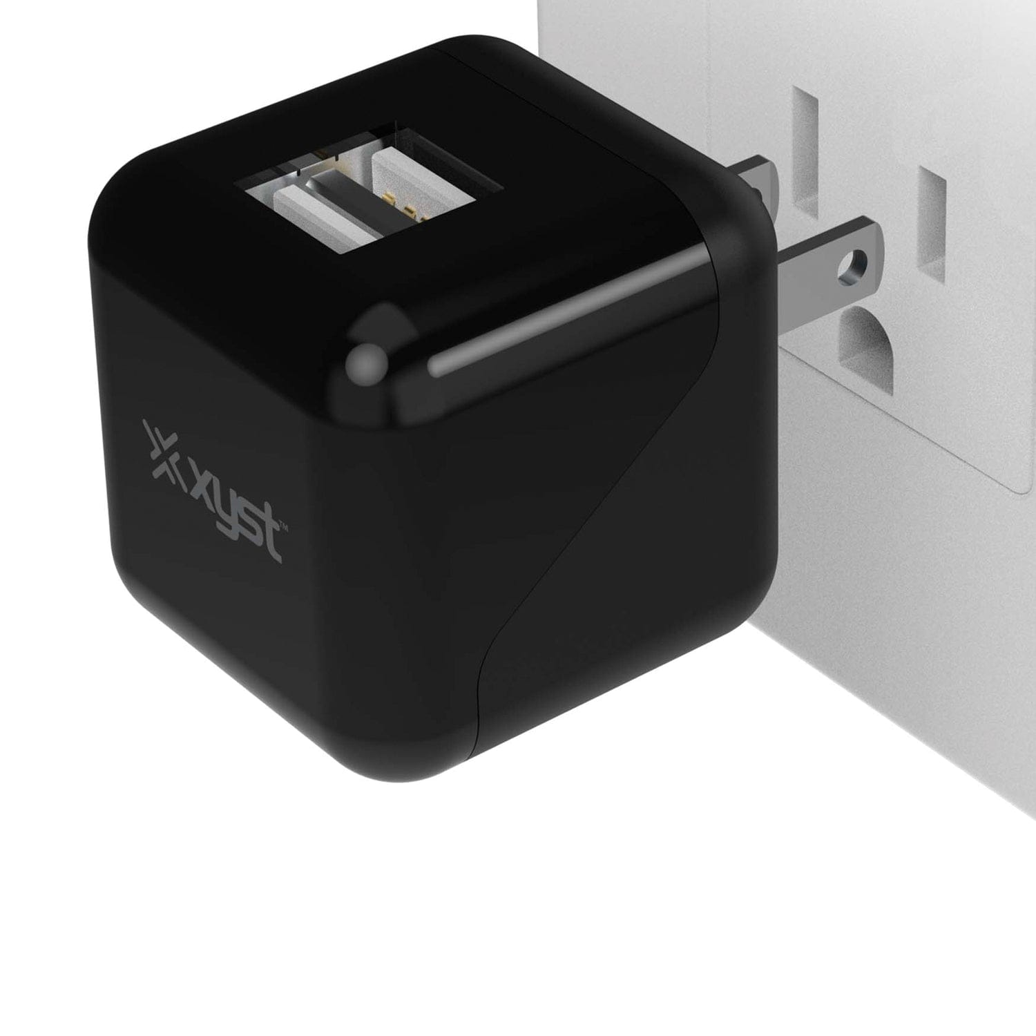 XYST 2.4-Amp Dual USB Wall Charger, Black