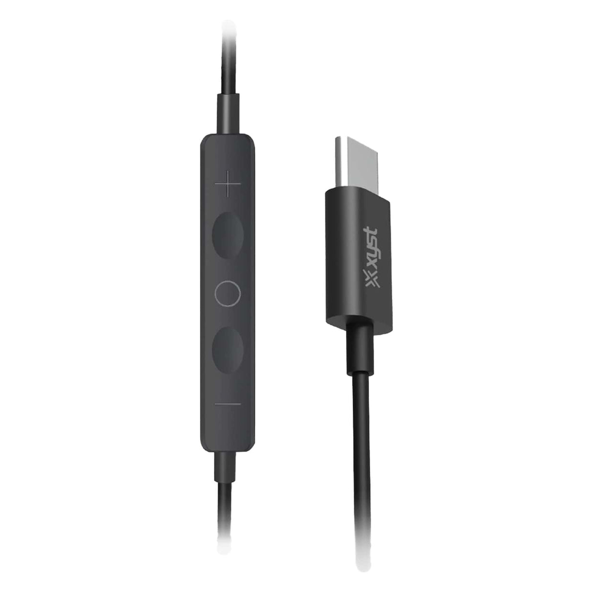 XYST Wired In-Ear Earphones with In-Line Microphone/Remote and USB-C Connector, XYS-EBTC15, Black