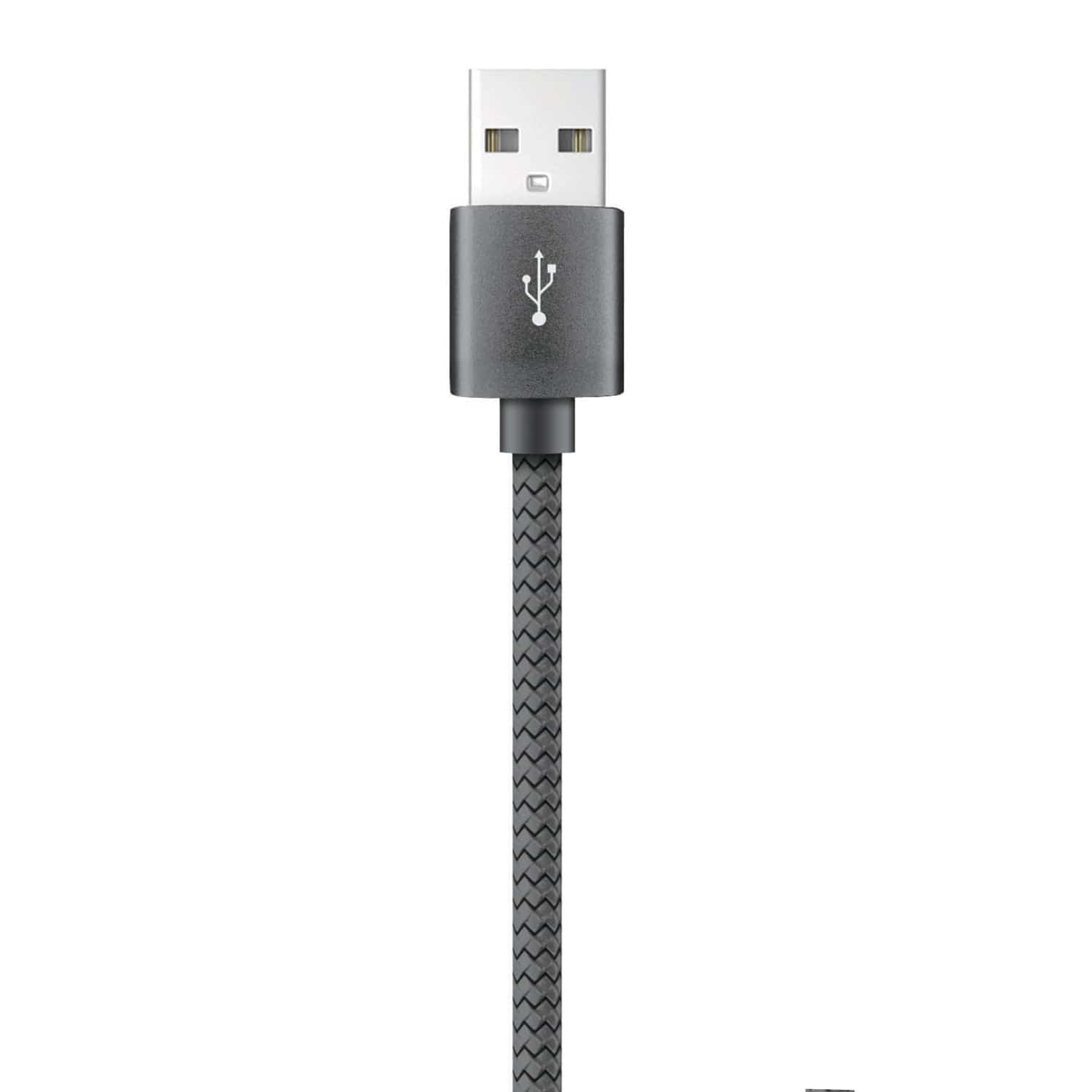 XYST Charge and Sync USB to Micro USB Braided Cable, 10 Ft., Black