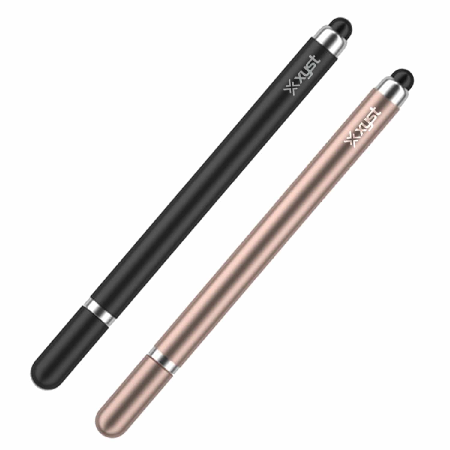 XYST Dual-Tip Stylus Pen Precision Disc and Soft Rubber Tips for Touch-Screens, 2 Pack