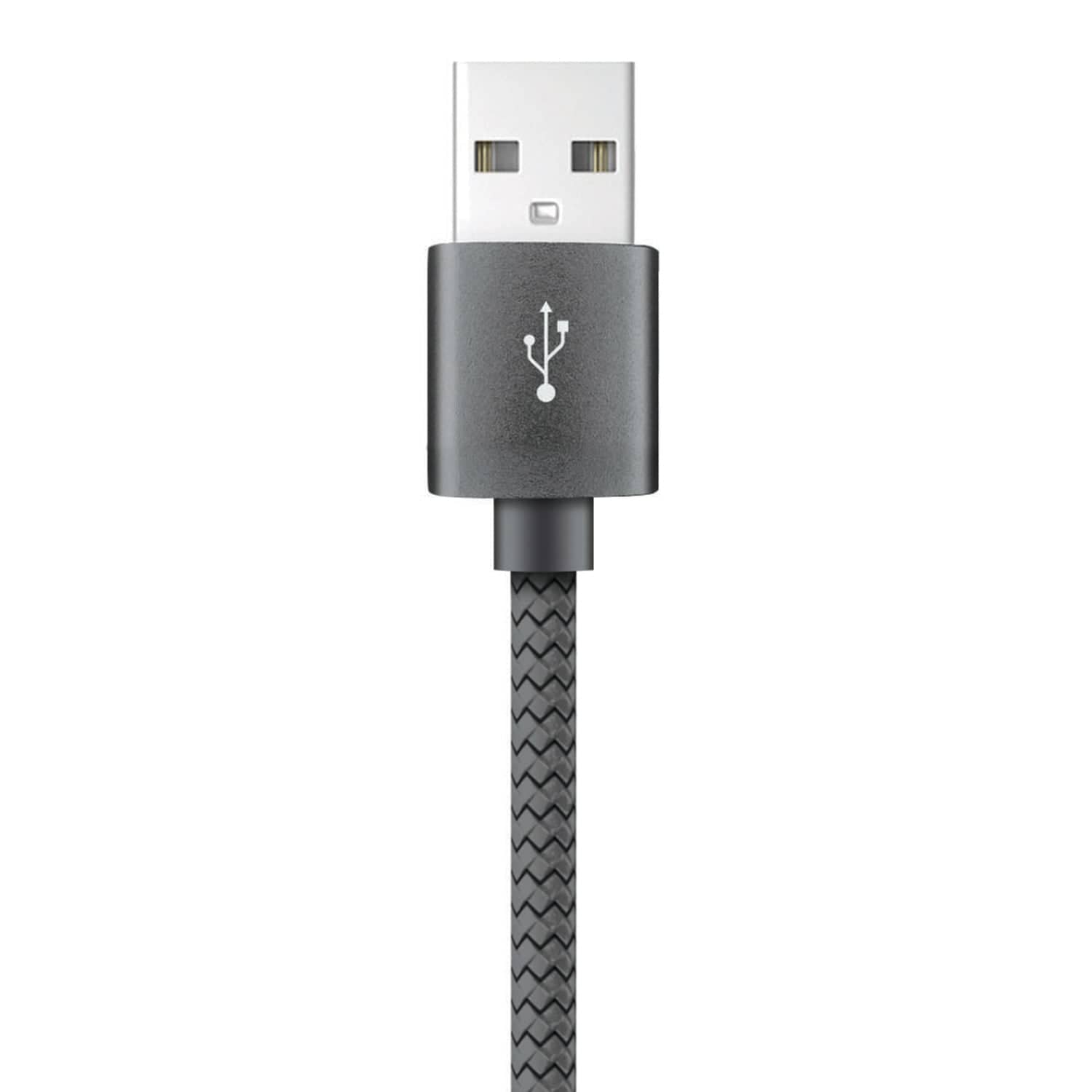 XYST Charge and Sync USB to USB-C Braided Cable, 10 Ft., Black