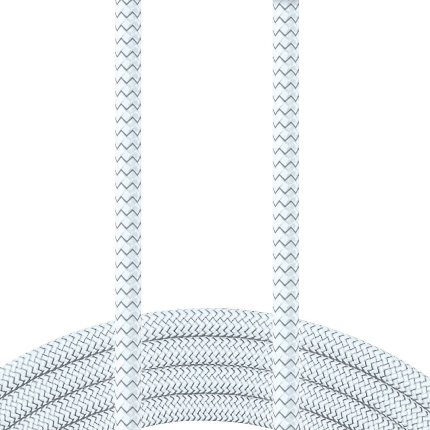XYST Charge and Sync USB to USB-C Braided Cable, 10 Ft., White