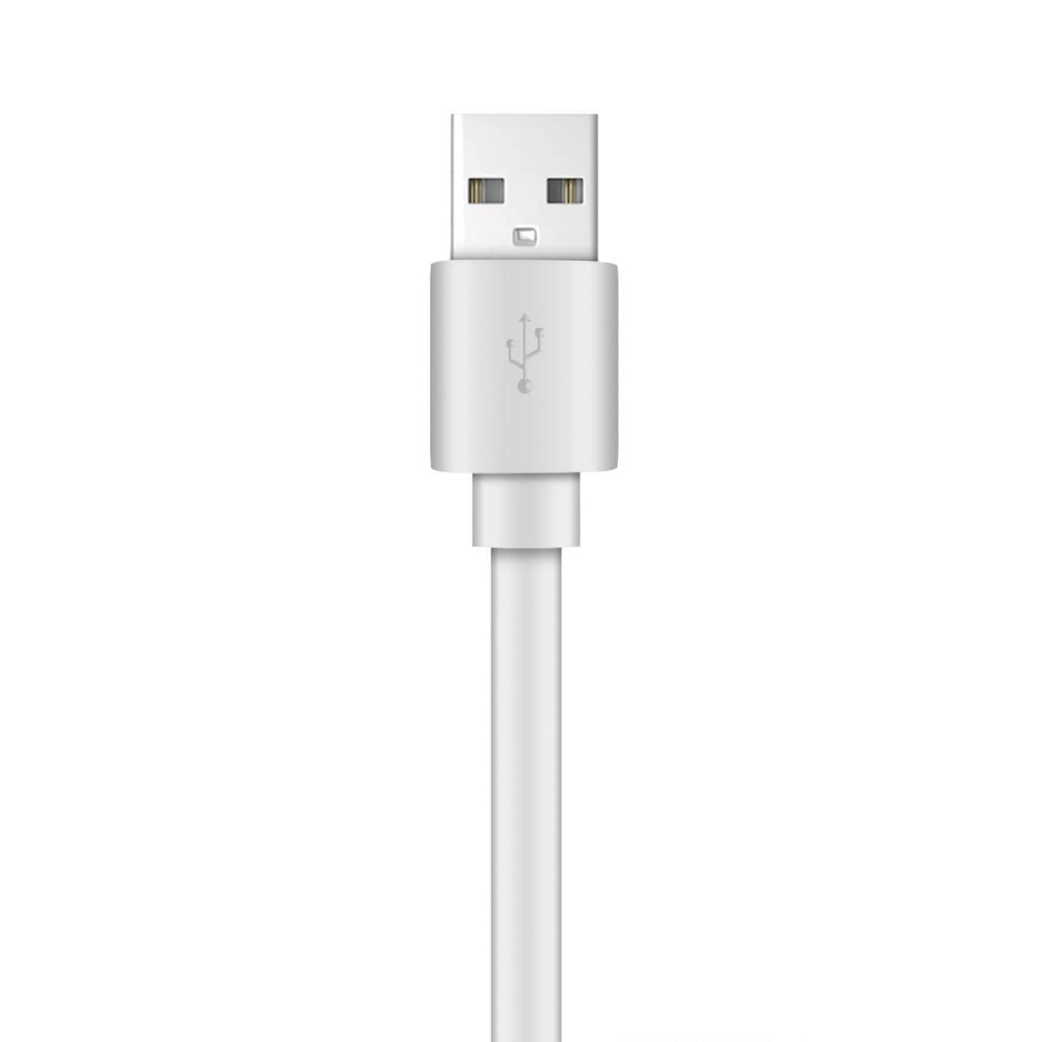 XYST Charge and Sync USB to USB-C Flat Cable, 4 Ft., White