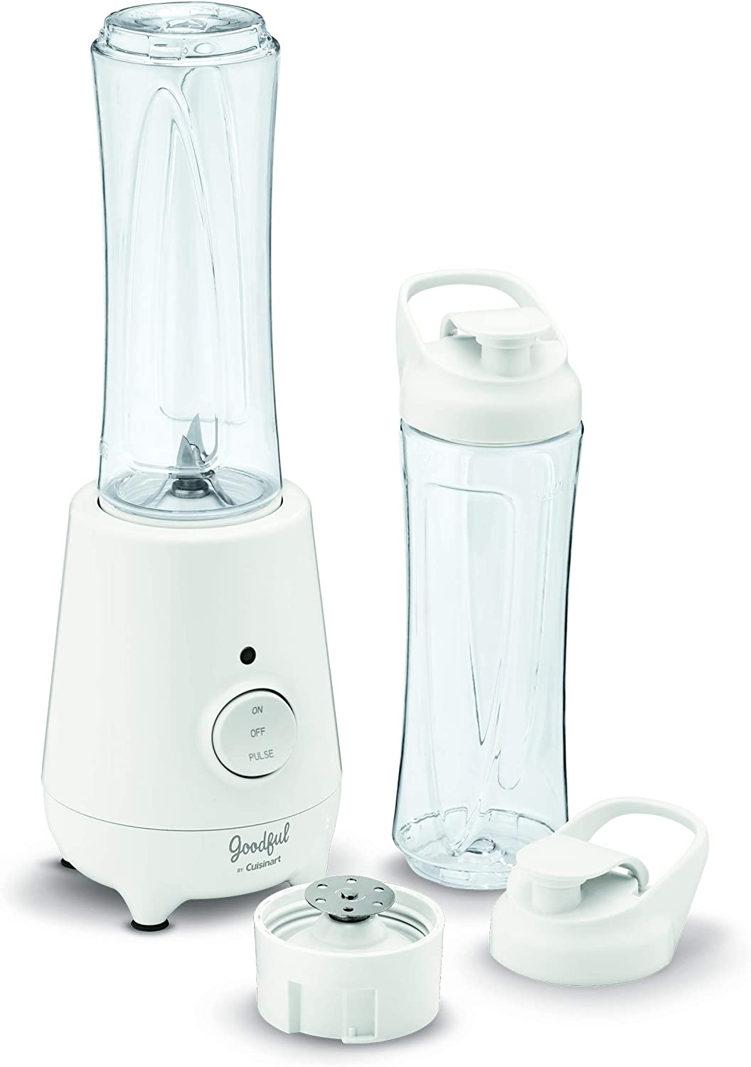 Goodful by Cuisinart 20 oz Compact To Go Countertop Blender, White