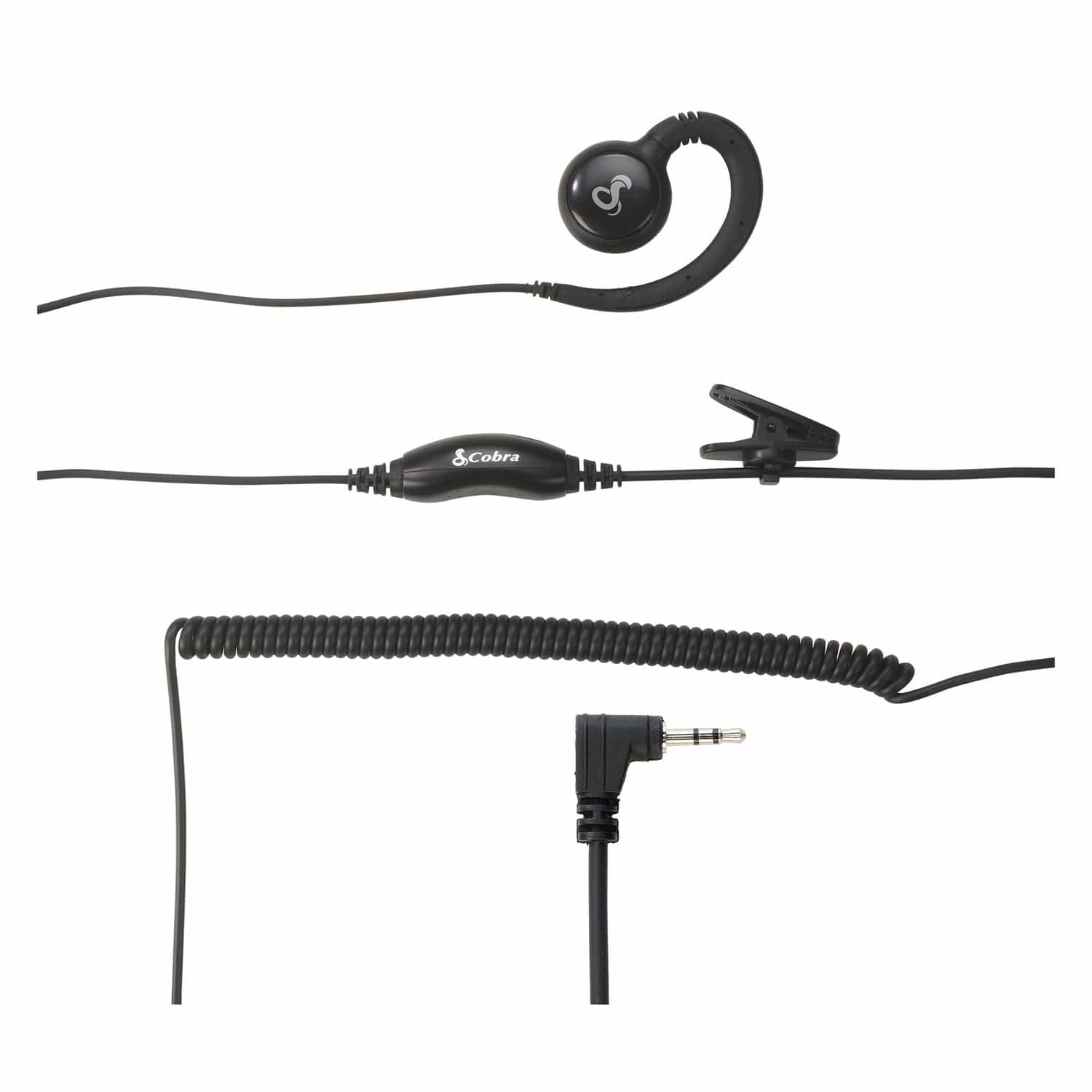 Cobra C-Style 2.5-mm Swivel Wrap Around-the-Ear Headset for Select Cobra FRS PX650, RX, ACXT, and TrailBlazer 2-Way Radios, 0010121-1
