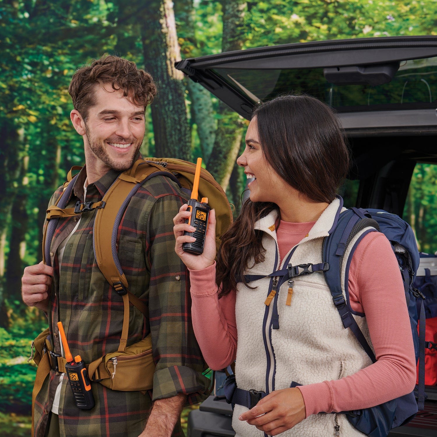 Cobra TrailBlazer 450 GMRS 2-Way Radio Pair, Black and Orange