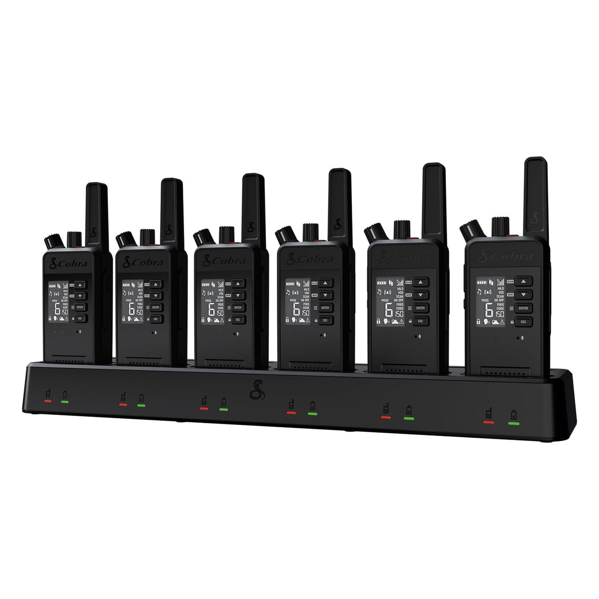 Cobra Performa 450 2-Way Handheld Business Radio with LCD Screen, 6 Pack