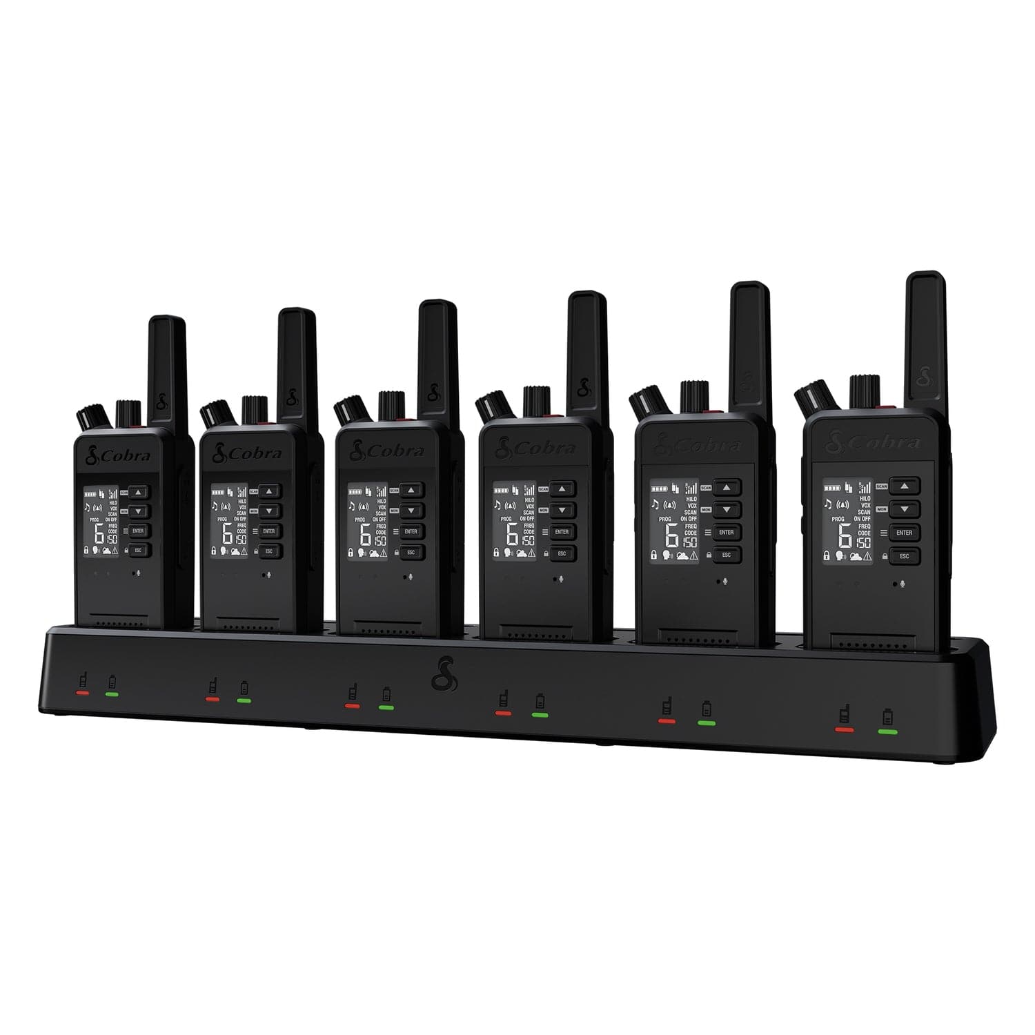 Cobra Performa 450 2-Way Handheld Business Radio with LCD Screen, 6 Pack