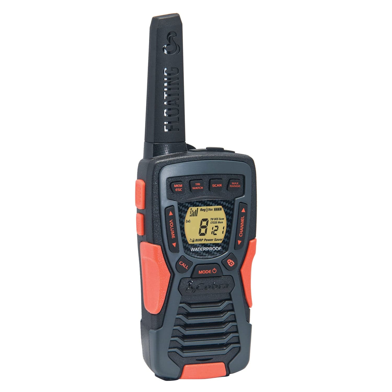 Cobra ACXT1035R FLT Floating Waterproof 37-Mile-Range 2-Way Radios, 2 Pack, Multicolored