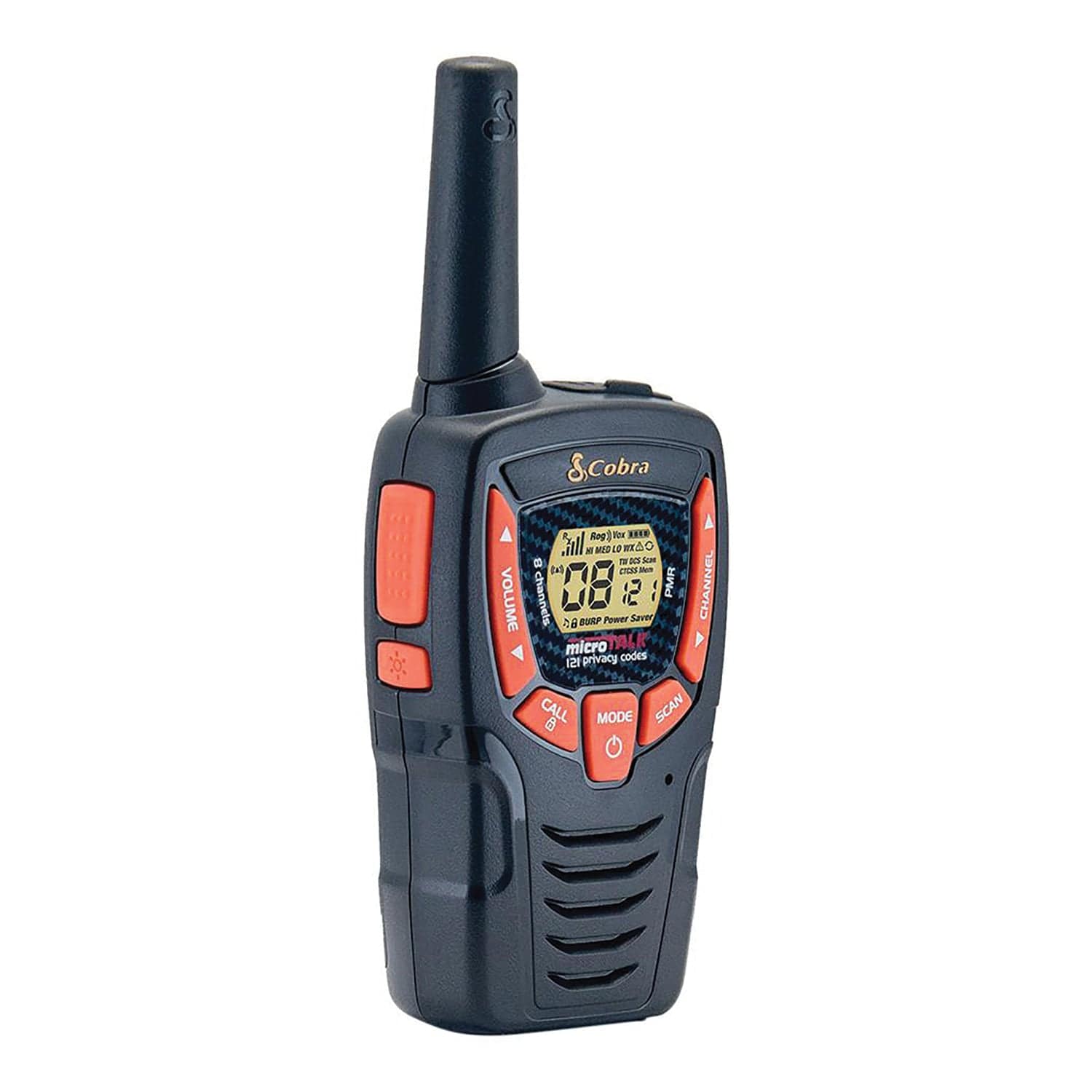 Cobra microTALK GMRS/FRS Walkie Talkies Pair, Black, CXT390