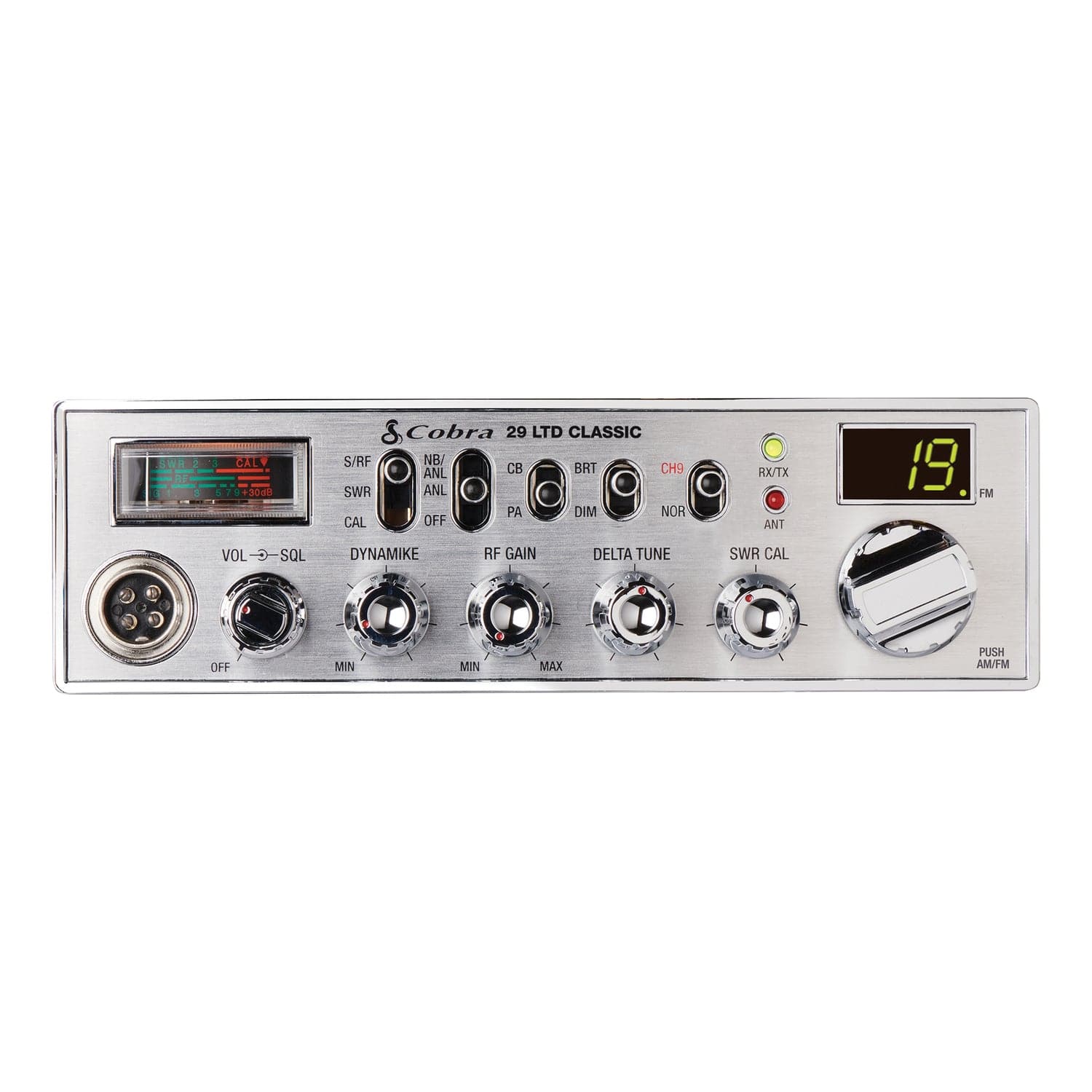 Cobra 40-Channel AM/FM CB Radio with Microphone, 29 LTD Classic, Black