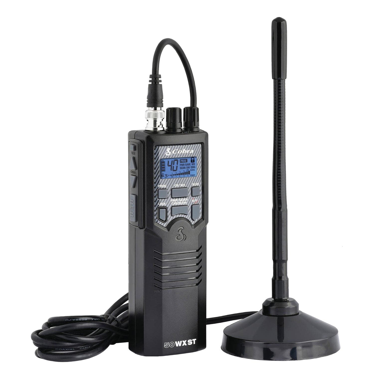 Cobra 40-Channel Road Trip Handheld CB Radio with Magnet-Mount Antenna, HH RT 50
