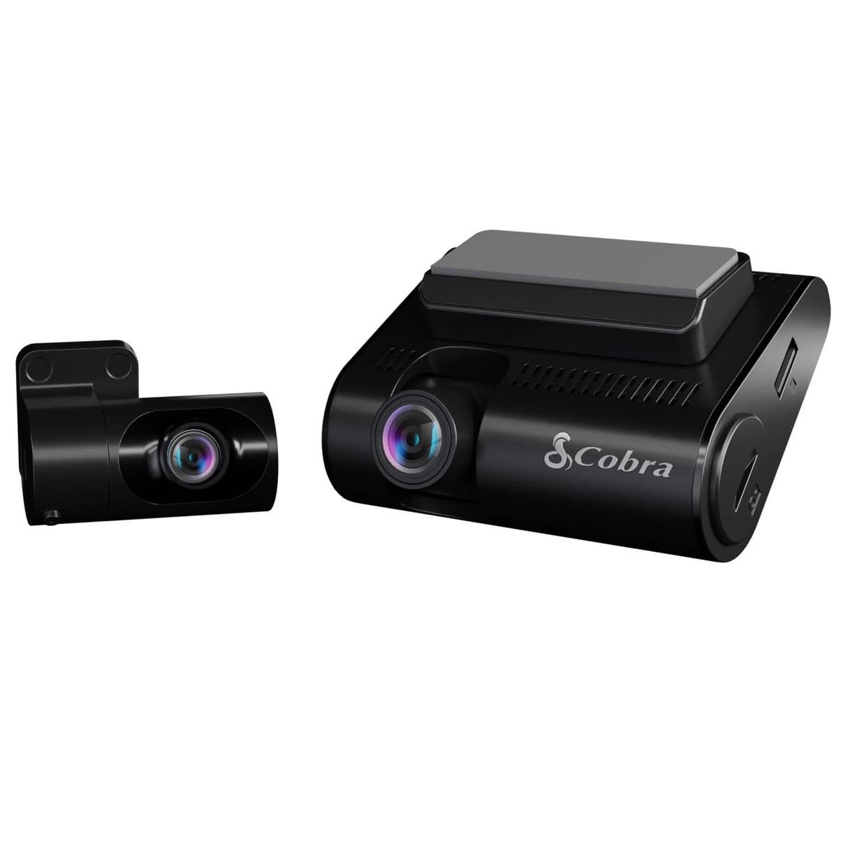 Cobra SC 250R Front 4K Smart Dash Cam with 1080p Rear Accessory Cam, GPS, Wi-Fi, and microSD Card