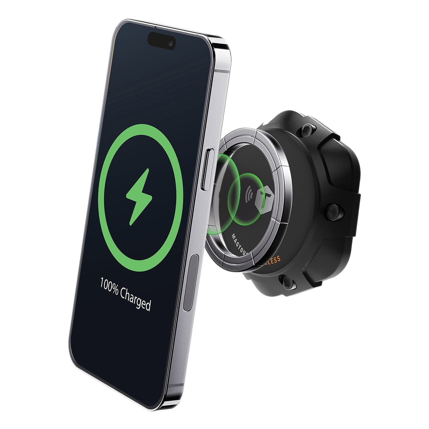 ToughTested 15-Watt Python Wireless-Charge MagTough Glass Mount
