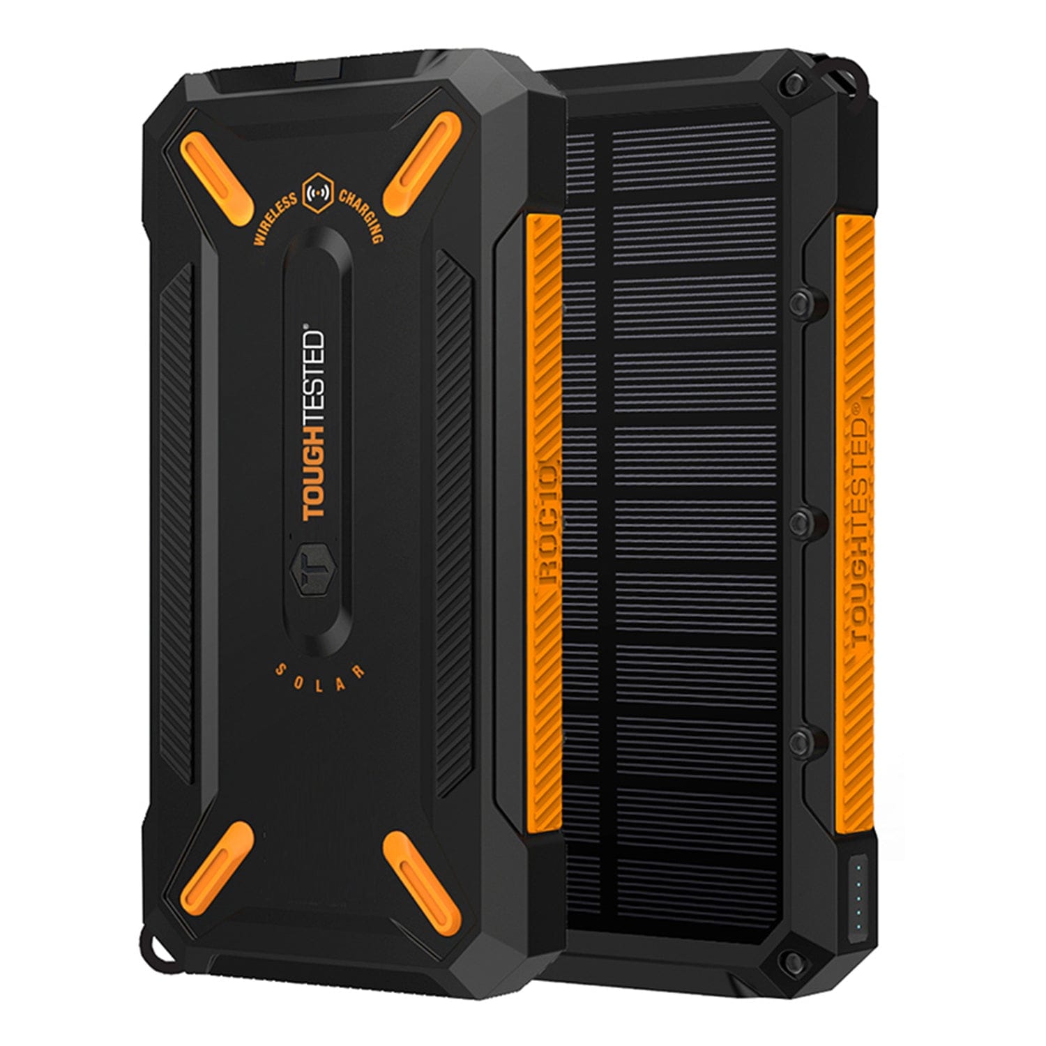 ToughTested 10000-mAh Solar Power Bank with Qi and USB Charging