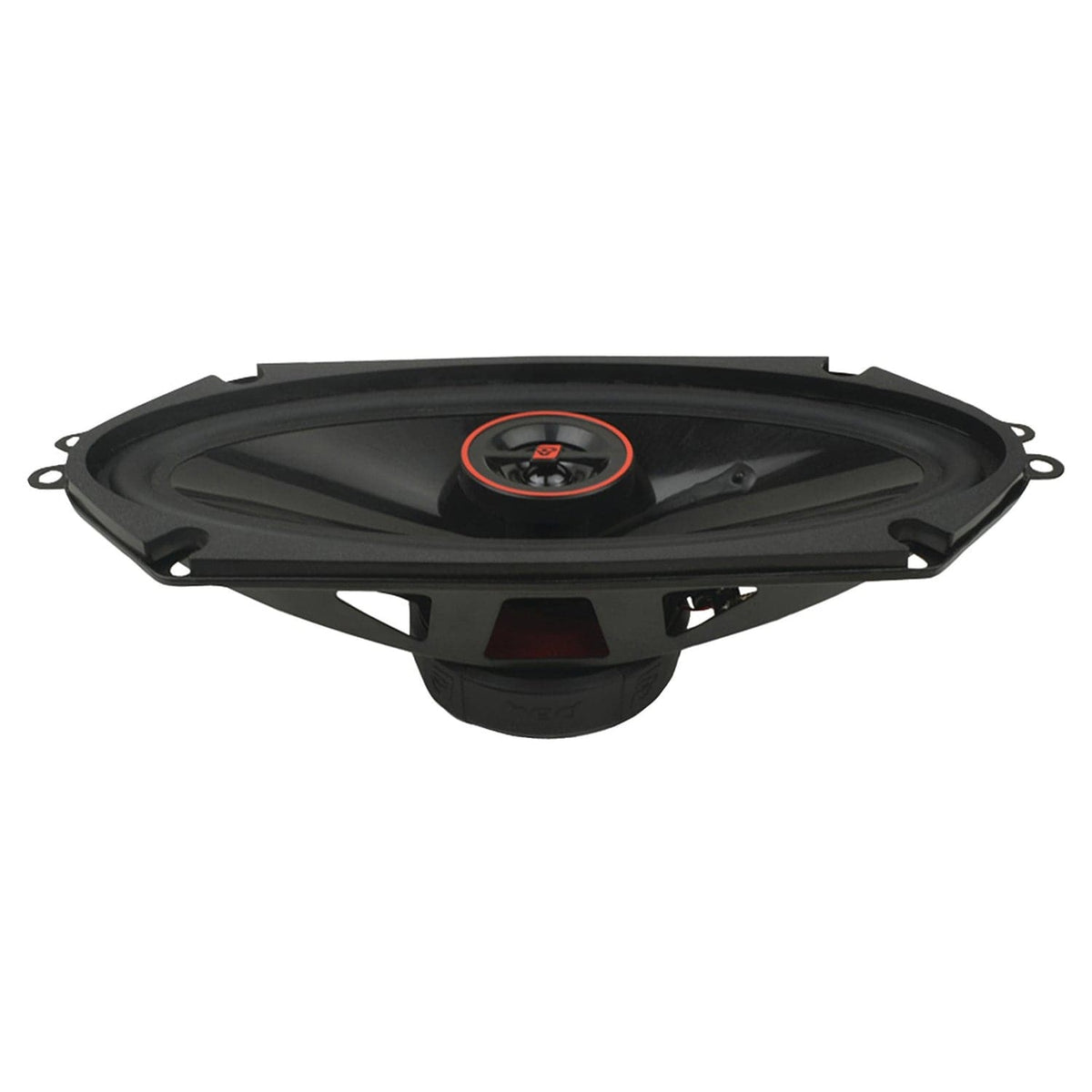 Cerwin-Vega Mobile HED Series 4-In. x 10-In. 320-Watt-Max 2-Way Coaxial Speakers, Black and Red, 2 Pack