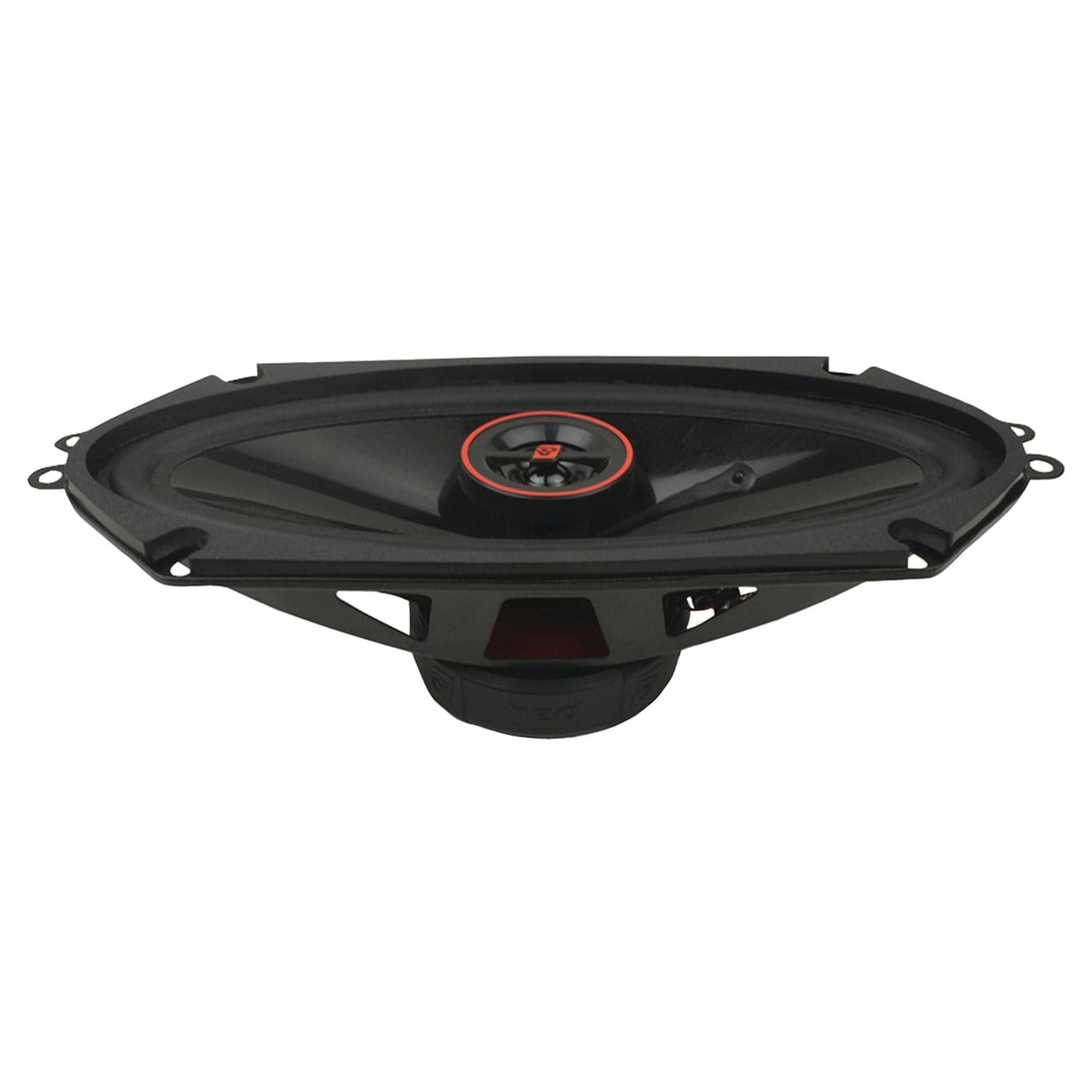 Cerwin-Vega Mobile HED Series 4-In. x 10-In. 320-Watt-Max 2-Way Coaxial Speakers, Black and Red, 2 Pack