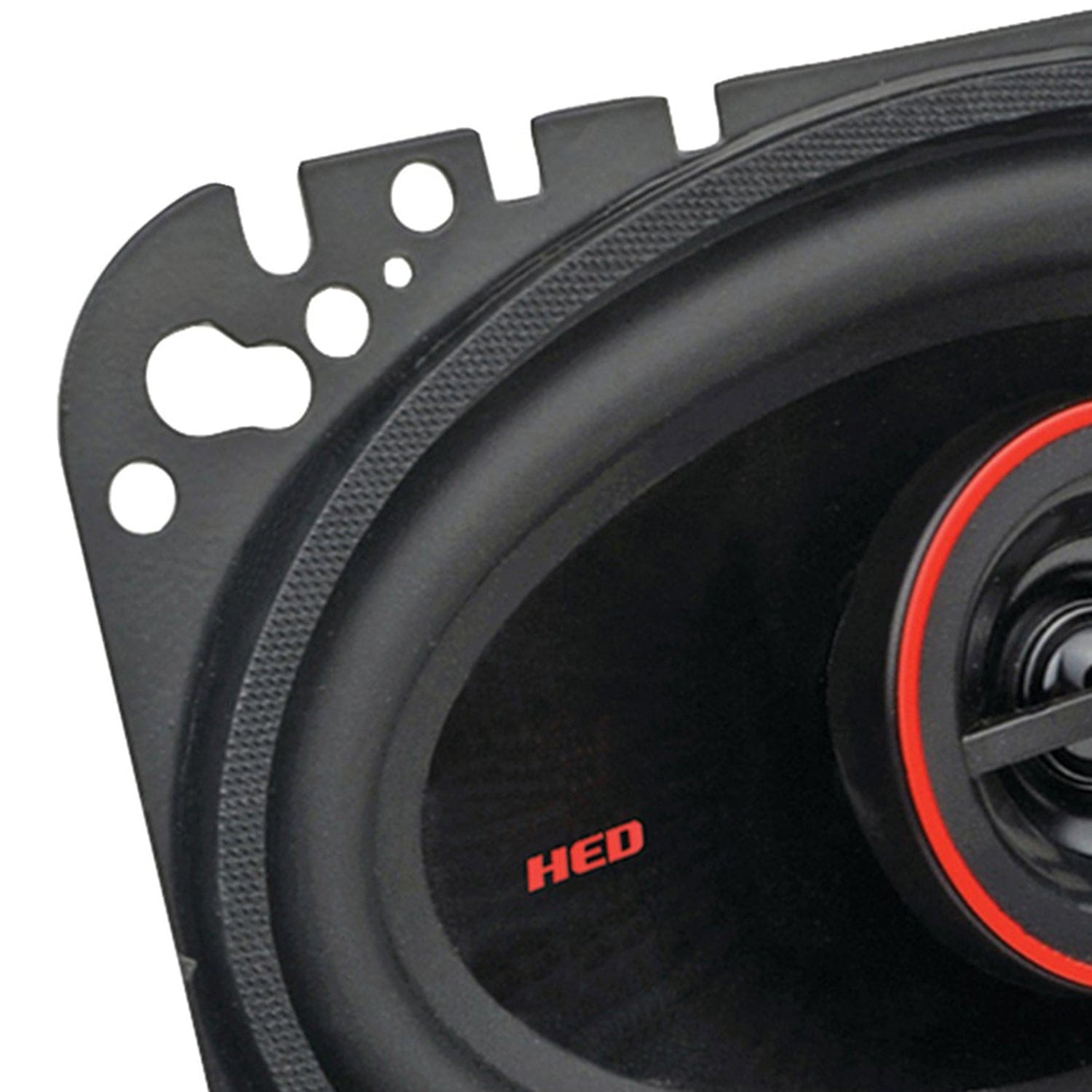 Cerwin-Vega Mobile HED Series 4-In. x 6-In. 275-Watt-Max 2-Way Coaxial Speakers, Black and Red, 2 Pack