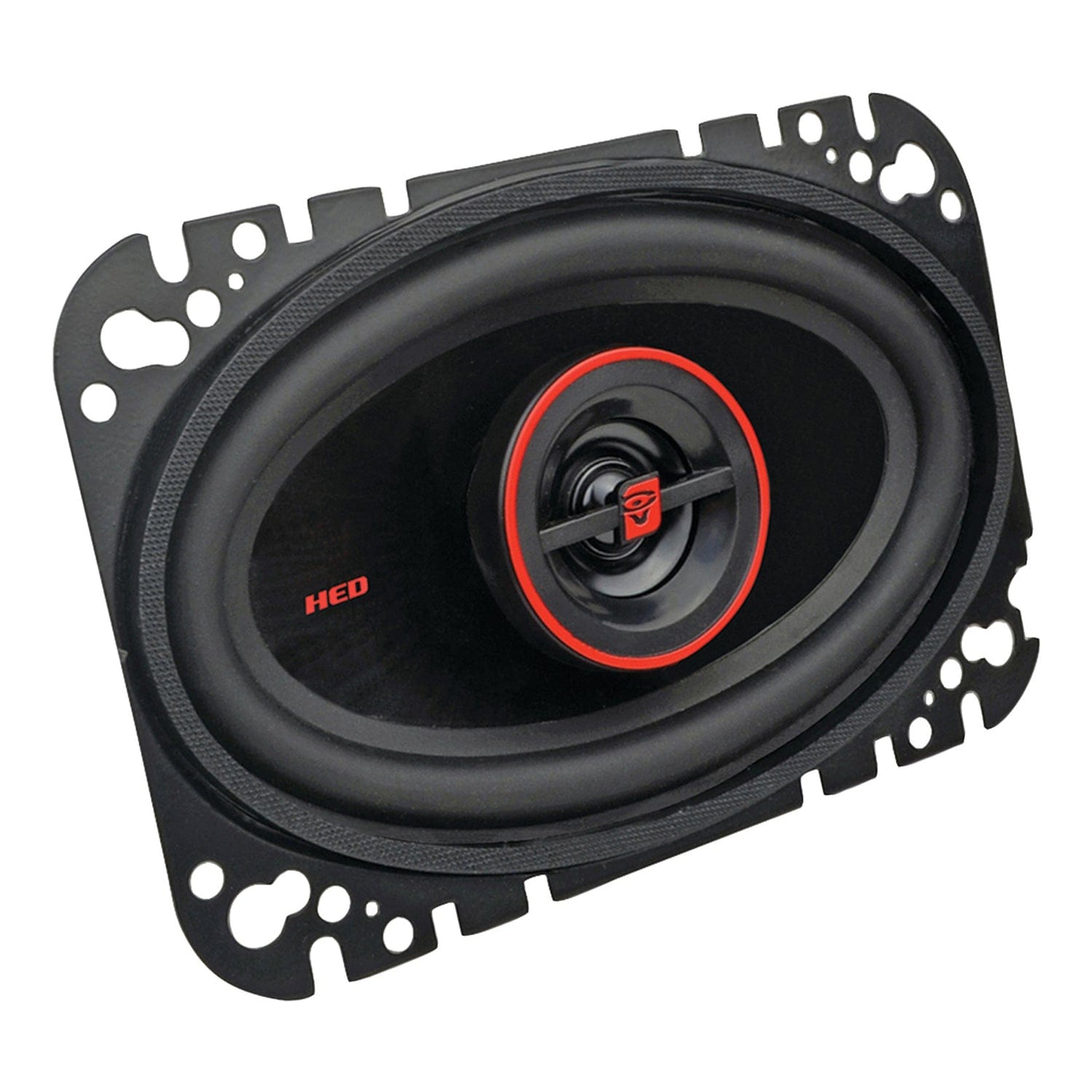 Cerwin-Vega Mobile HED Series 4-In. x 6-In. 275-Watt-Max 2-Way Coaxial Speakers, Black and Red, 2 Pack
