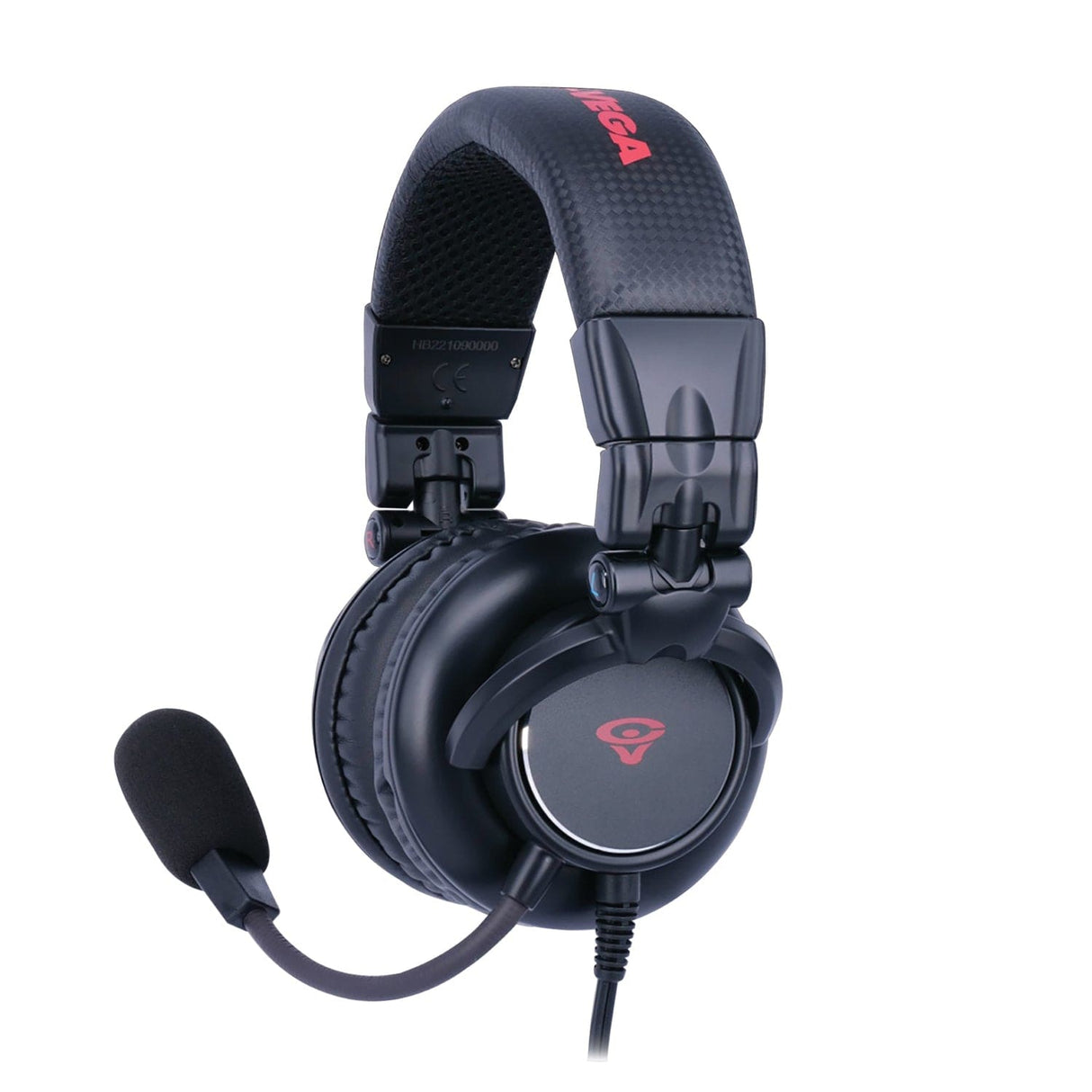 Cerwin-Vega HB Series Wired Over-Ear Professional Headphones with Mic, Fixed Coiled Cord, and PC/Mac Adapter, HB2