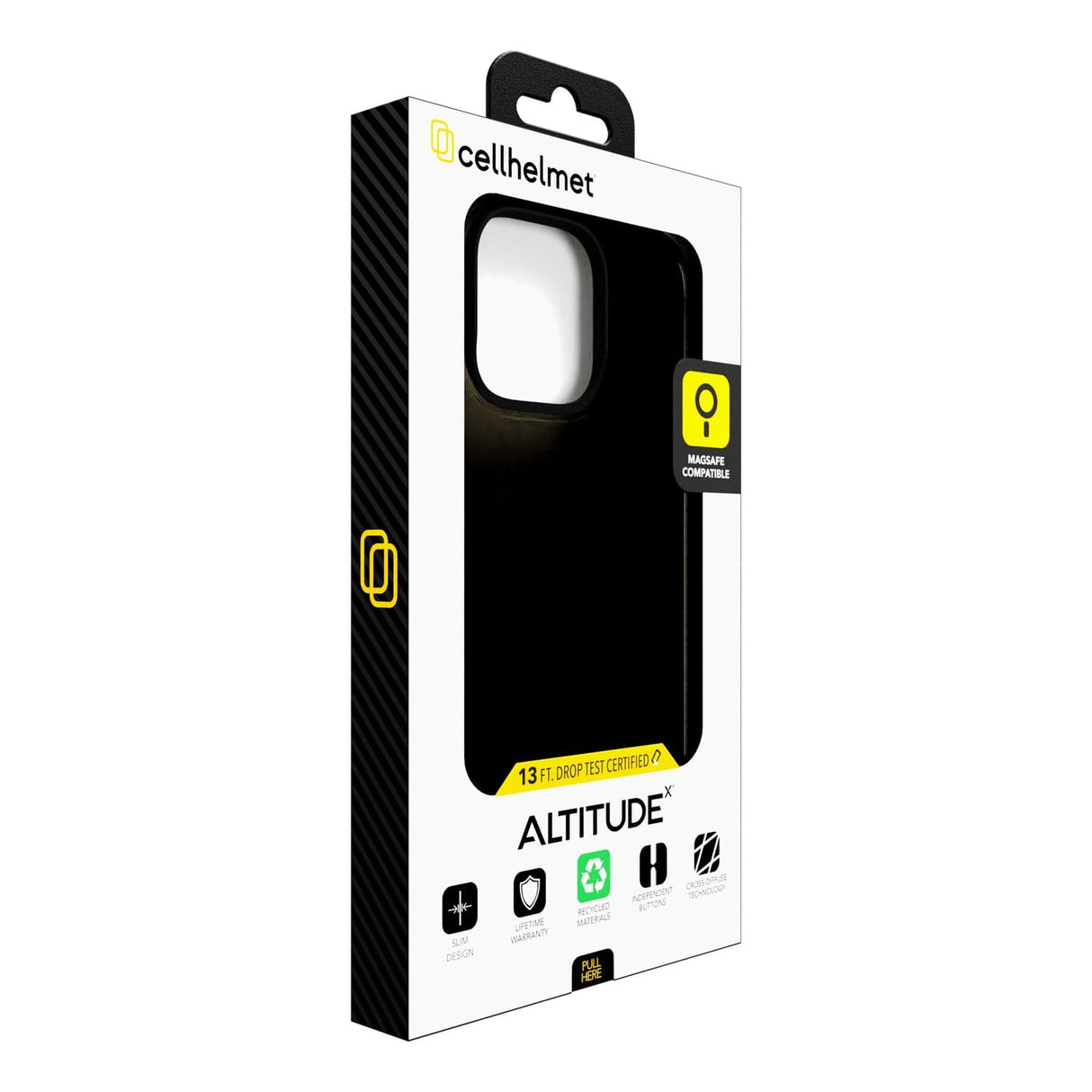 Cellhelmet Altitude X Series Case, iPhone 16 Pro Max, Onyx Black