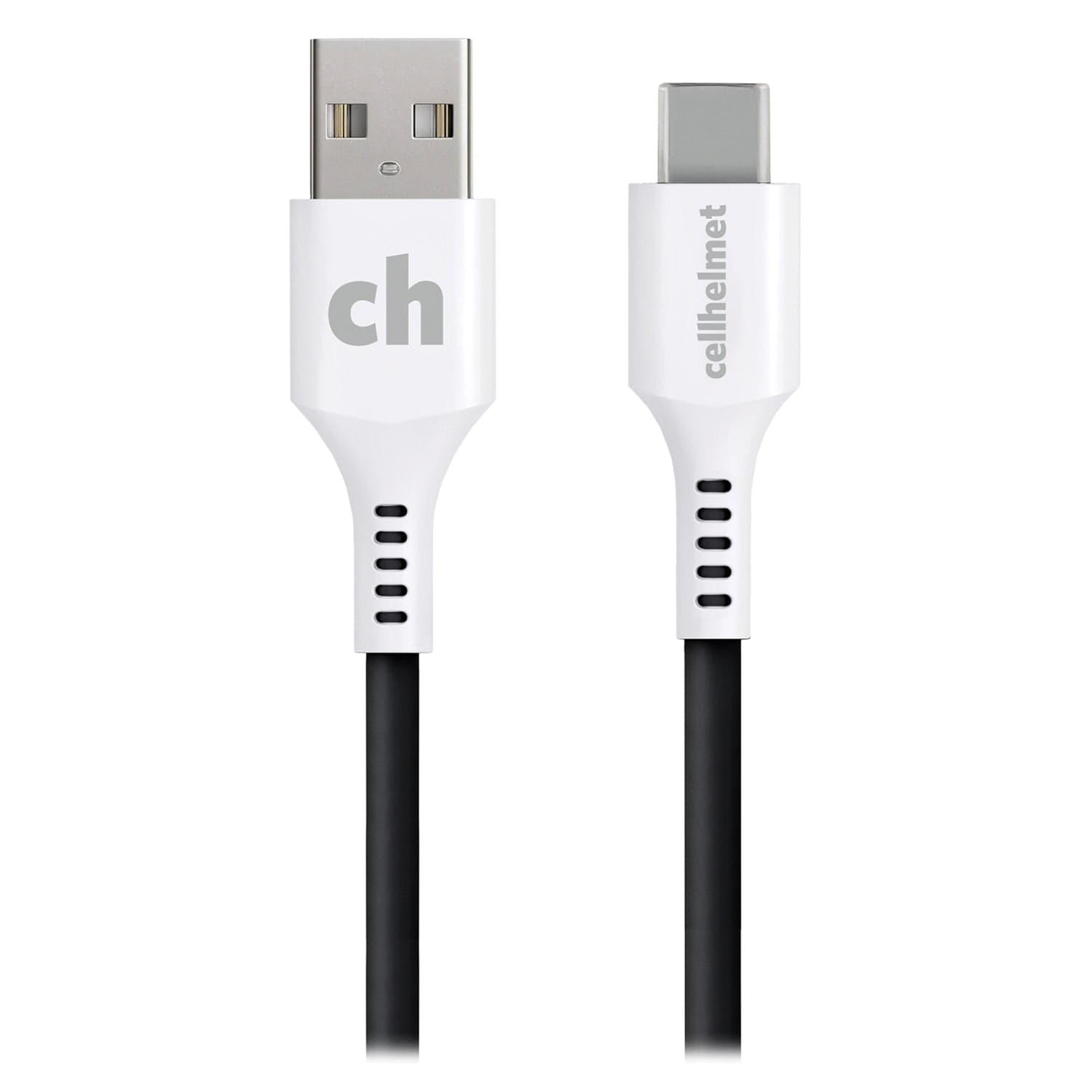 Cellhelmet Charge and Sync USB-C to USB-A Round Cable, 3 Ft.