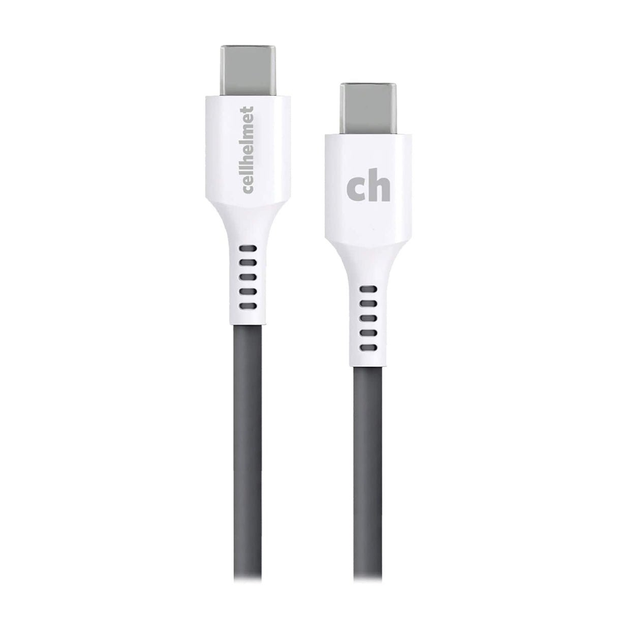 Cellhelmet USB-C to USB-C 3-Ft. Charge and Sync Round Cable, for Smartphones and Tablets, 3 Ft.