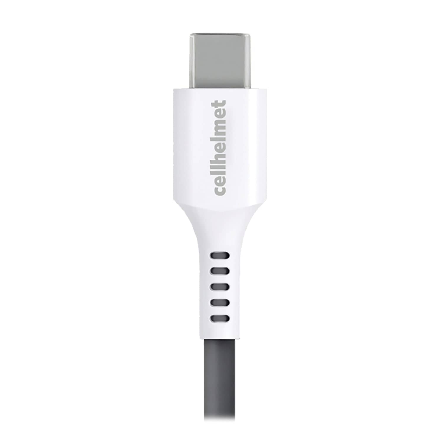 Cellhelmet USB-C to USB-C 3-Ft. Charge and Sync Round Cable, for Smartphones and Tablets, 3 Ft.