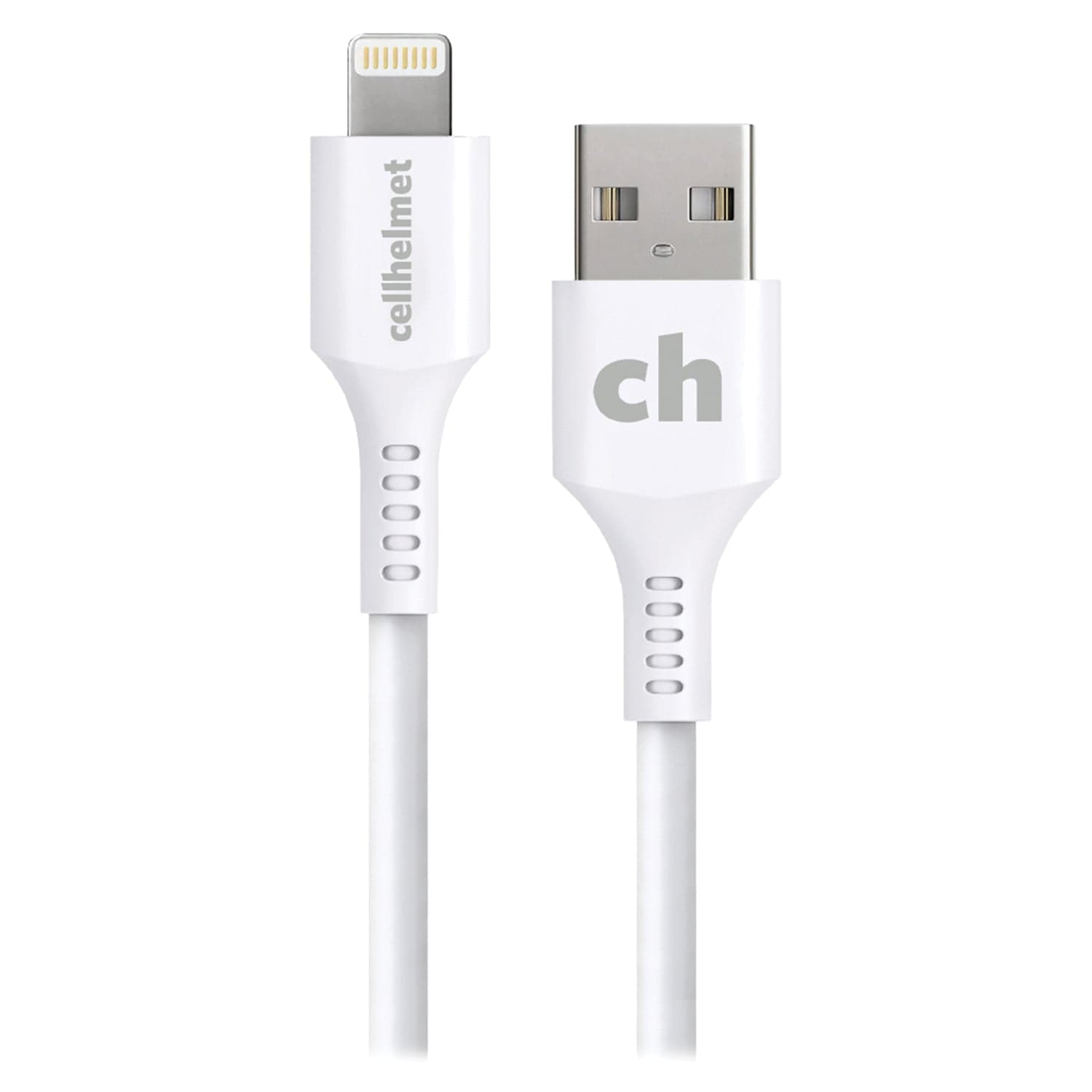 Cellhelmet Charge and Sync USB-A to Lightning Round Cable, 6 Ft.