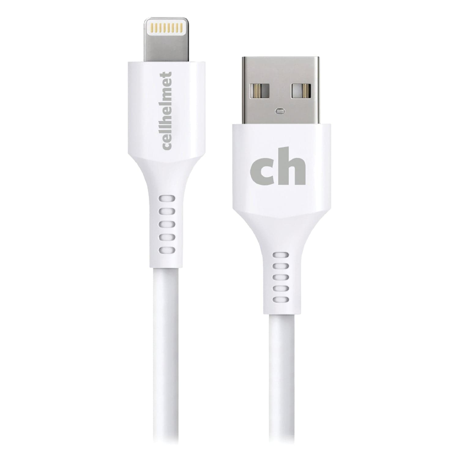 Cellhelmet Charge and Sync USB-A to Lightning Round Cable, 10 Ft.