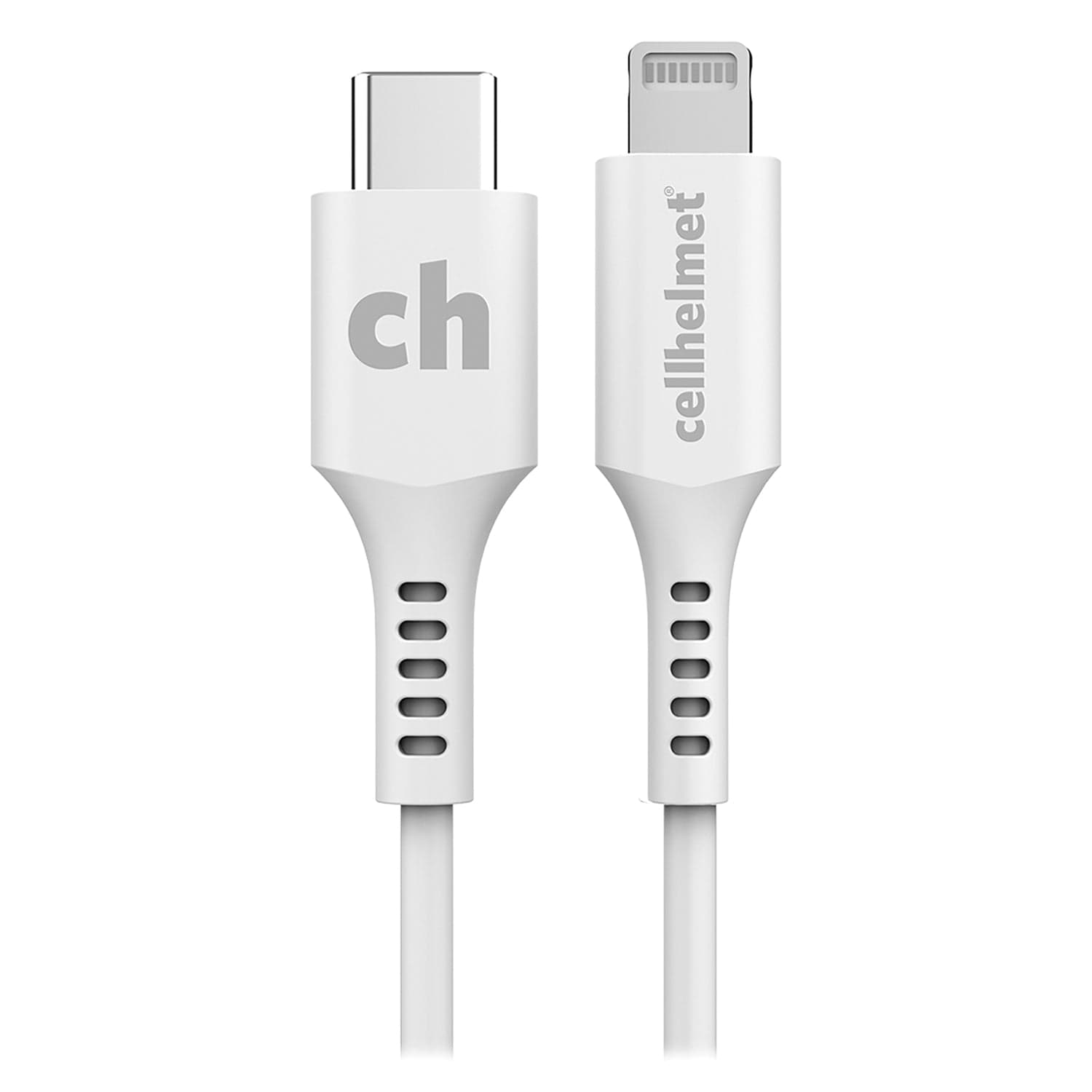 Cellhelmet Charge and Sync USB-C to Lightning Round Cable, 6 Ft.