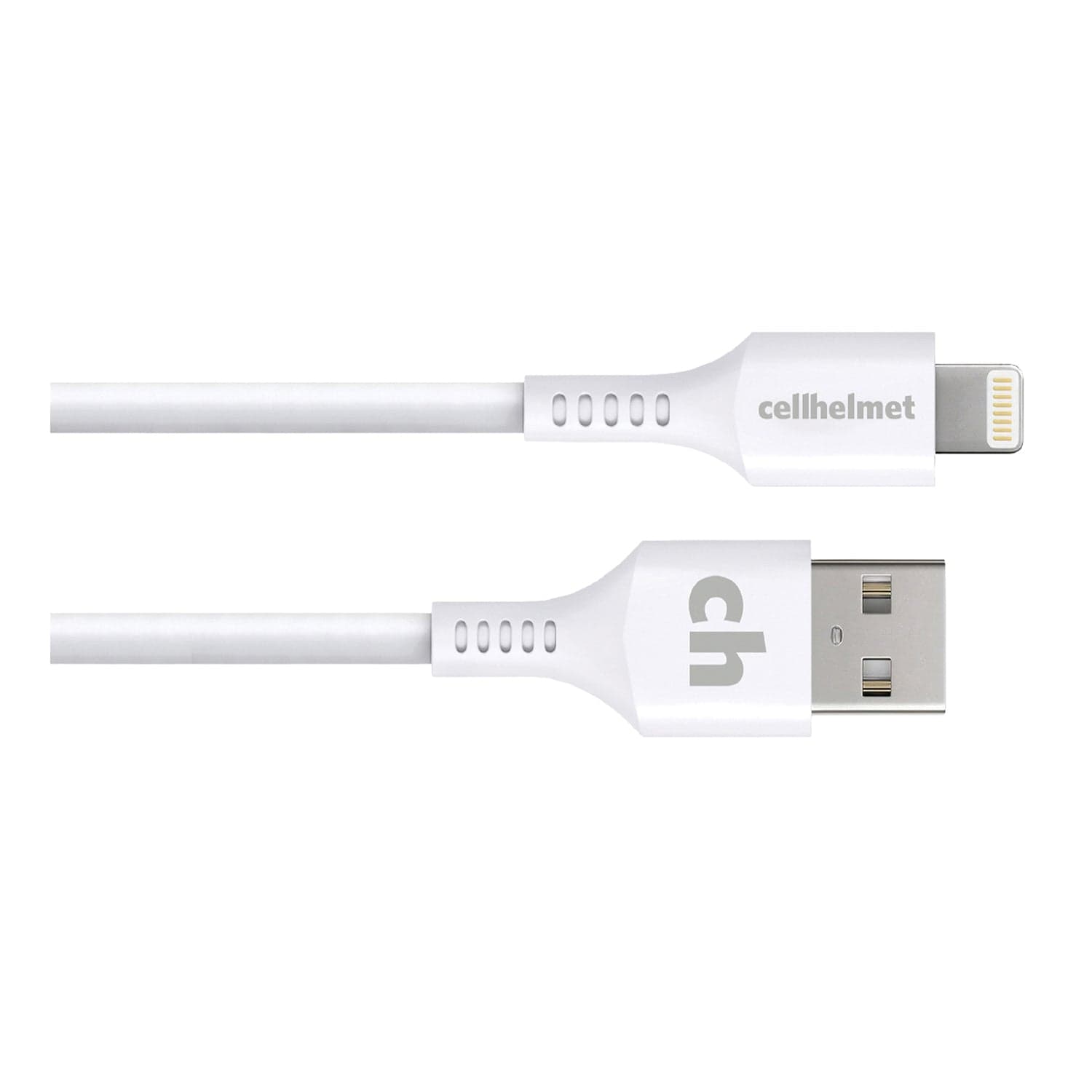 Cellhelmet Charge and Sync USB-A to Lightning Round Cable, 3 Ft.