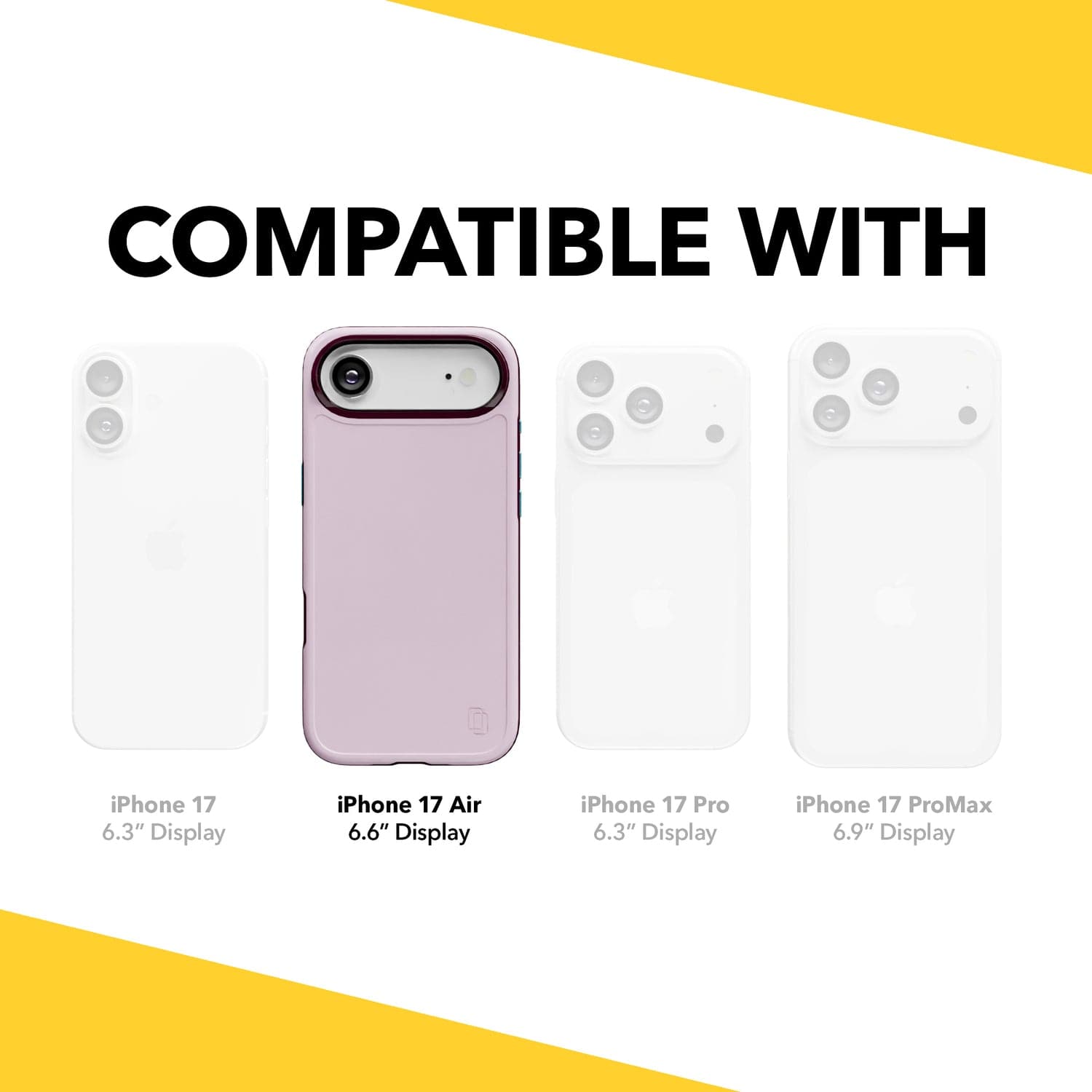 Cellhelmet Fortitude Series MagSafe-Compatible Case, iPhone 17 Air, Rose Quartz