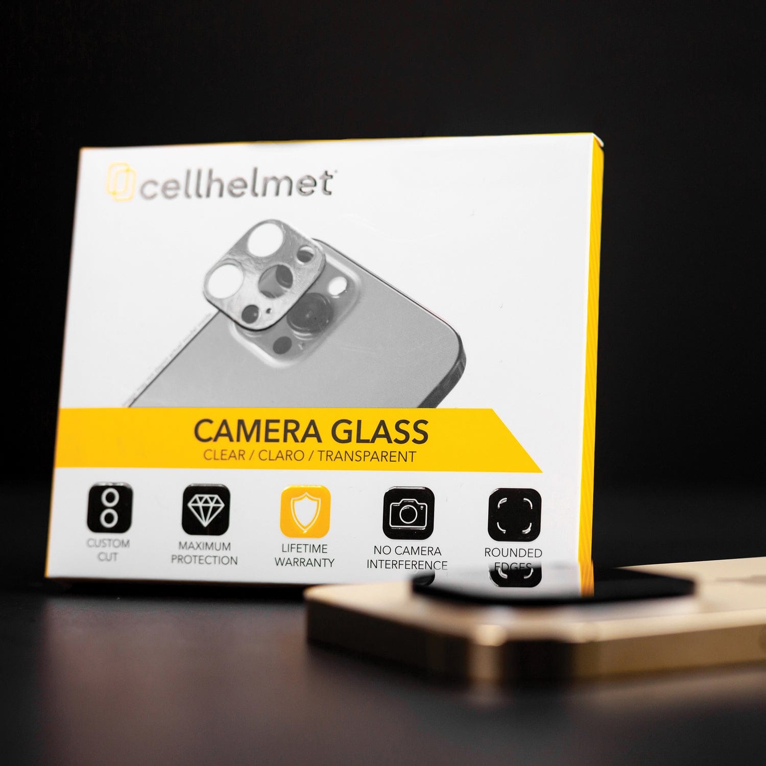 Cellhelmet Tempered Camera Glass, 1 Piece, iPhone 15 Pro/Pro Max