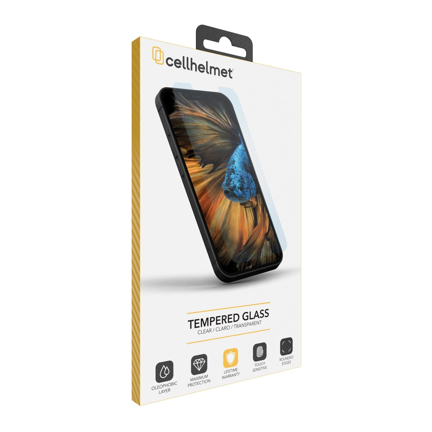 Cellhelmet Tempered Glass Screen Protector for iPhone, iPhone 15 Pro Max