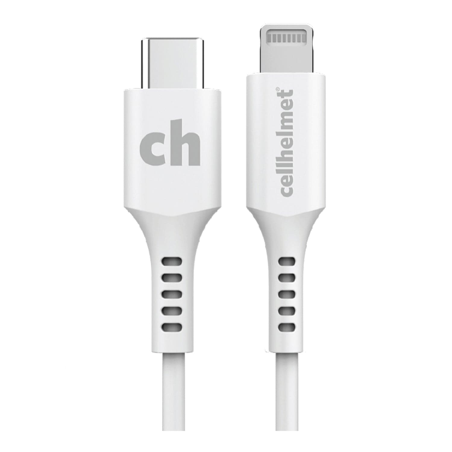 Cellhelmet Charge and Sync USB-C to Lightning Round Cable, 10 Ft.