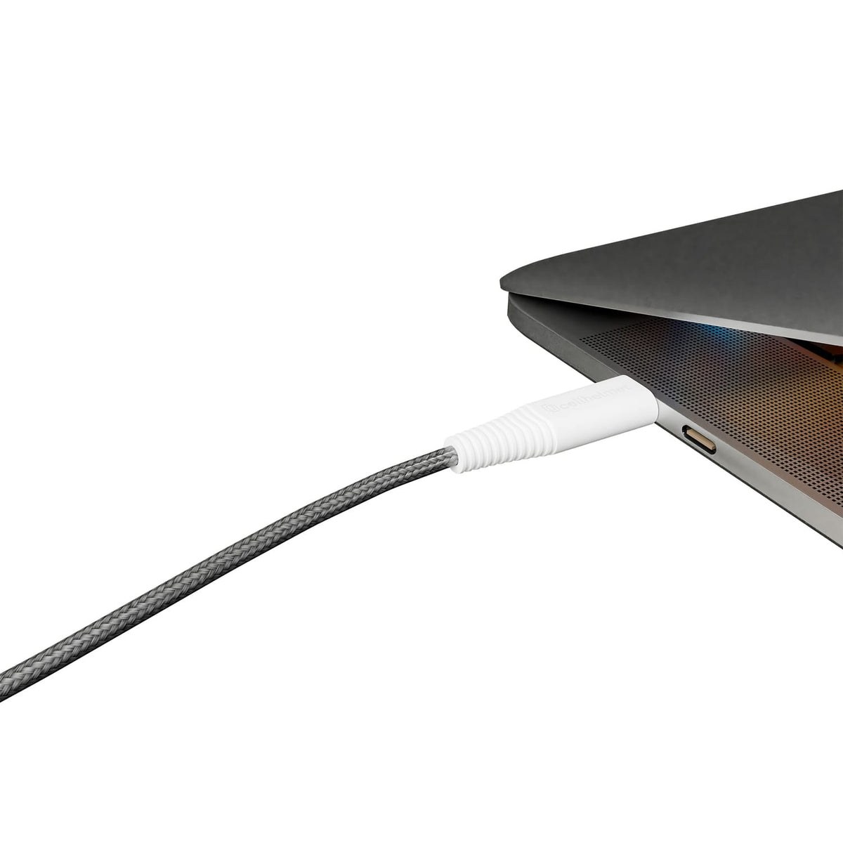 Cellhelmet Braided USB-C to USB-C Charge and Sync Round Cable, Gray, 6 Ft.; 2 Pack