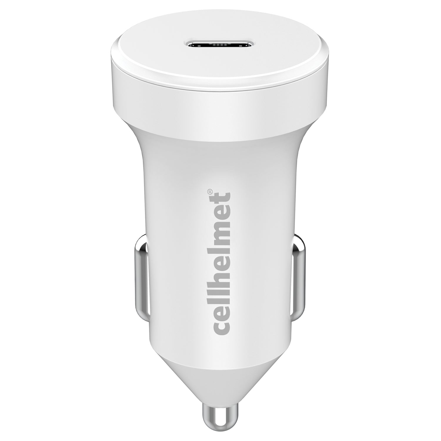Cellhelmet 20-Watt Single-USB Power Delivery Car Charger with USB-C to Lightning Round Cable, 3 Feet